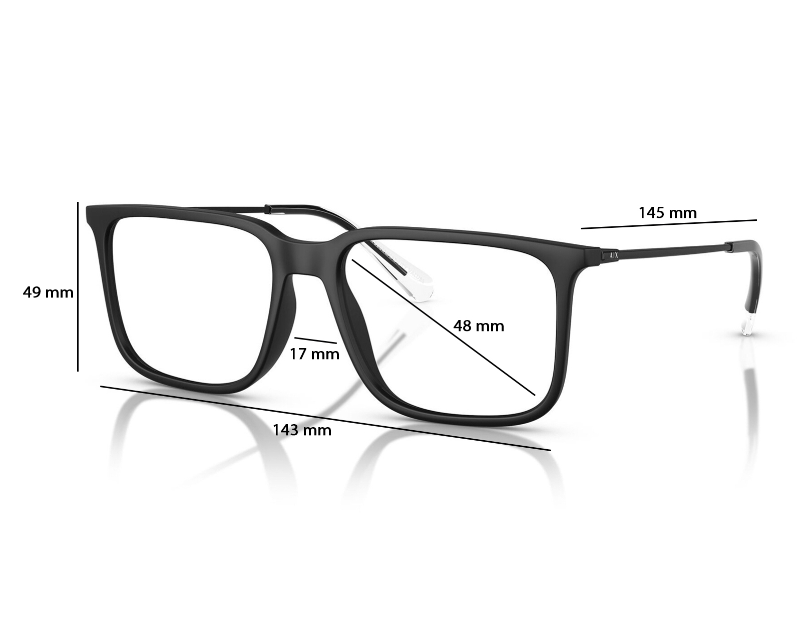 Foto 6 | Foto 6 | Armazón Oftálmico para Hombre Armani Exchange Rectangular Negro