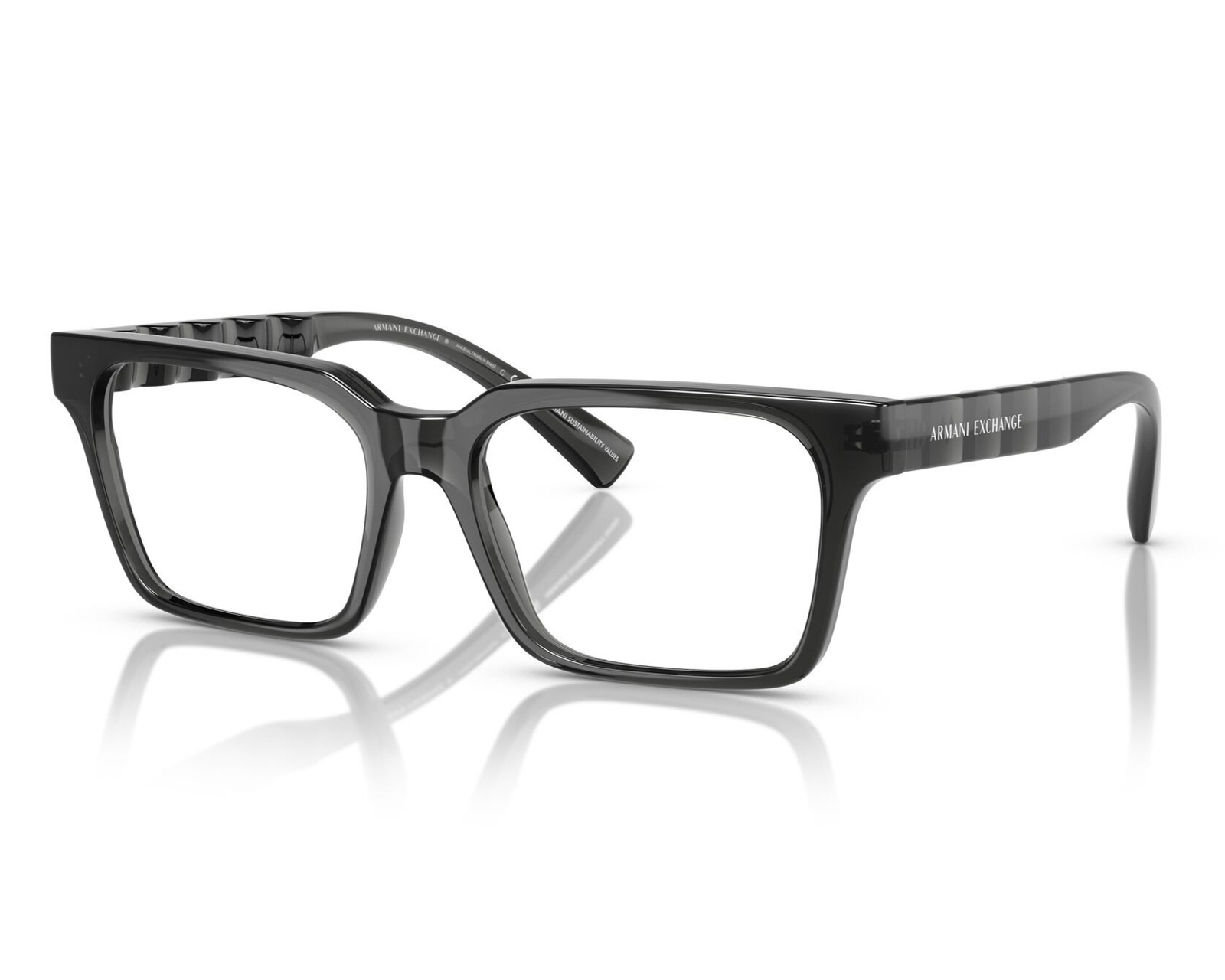 Armazón Oftálmico Unisex Armani Exchange Cuadrado Negro