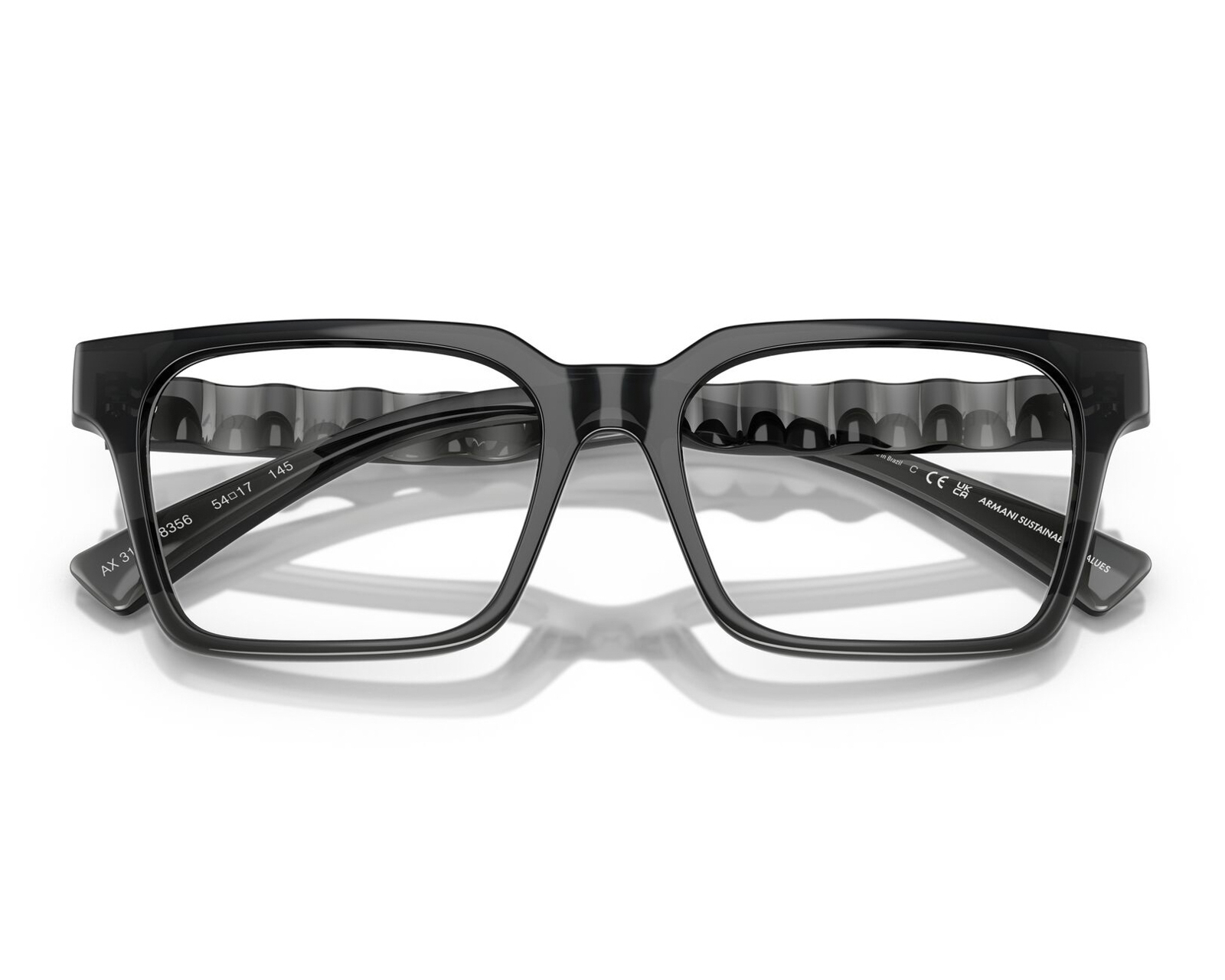 Foto 5 pulgar | Foto 4 | Armazón Oftálmico Unisex Armani Exchange Cuadrado Negro