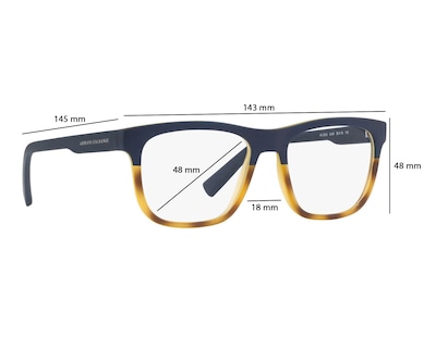 Foto 6 | Foto 6 | Armazón Oftálmico para Hombre Armani Exchange Cuadrado Azul