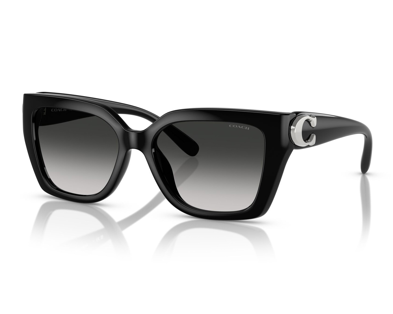 Lentes de Sol para Mujer Coach Rectangulares Negros