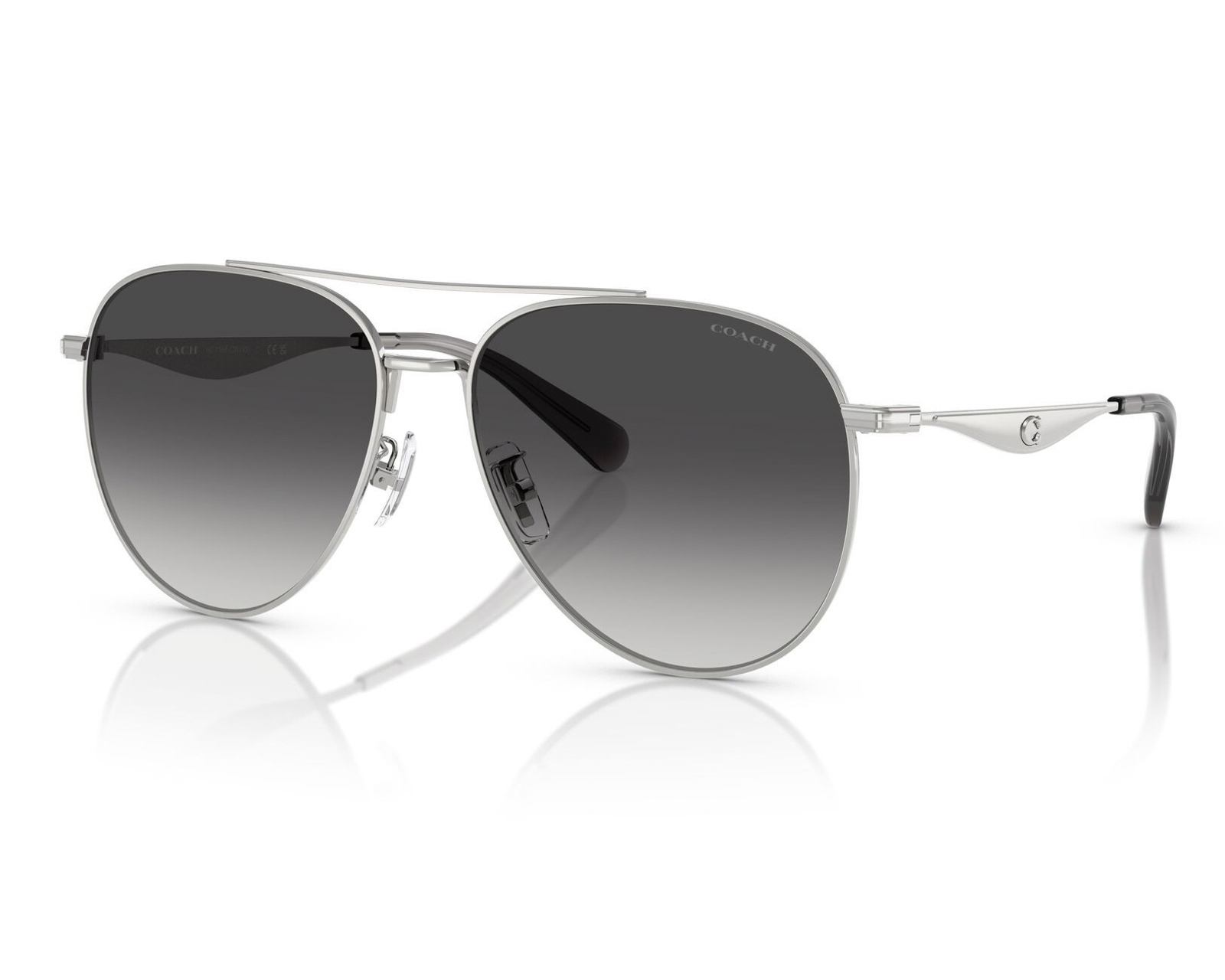Lentes de Sol para Mujer Coach Aviador Plateado