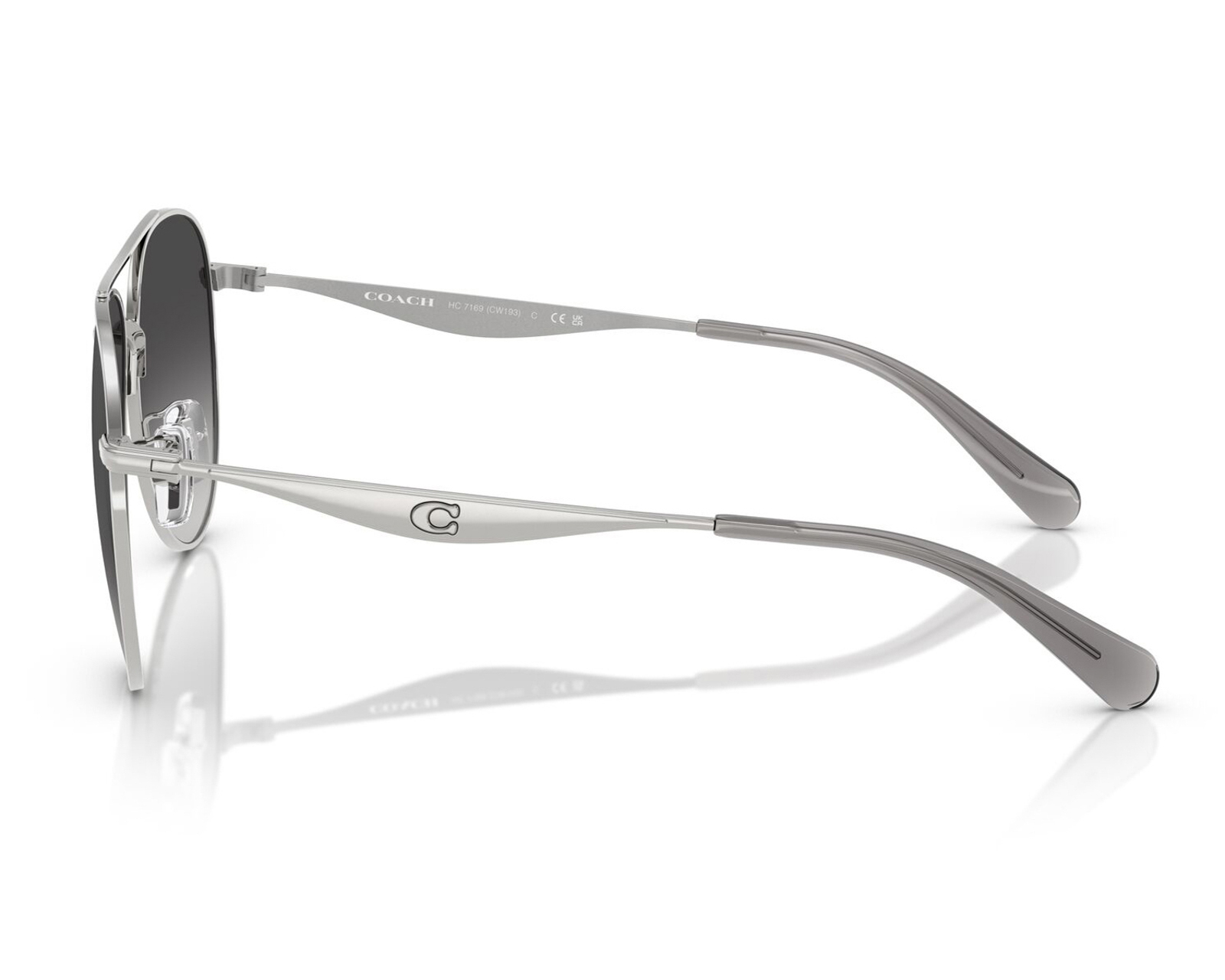 Foto 5 pulgar | Foto 4 | Lentes de Sol para Mujer Coach Aviador Plateado