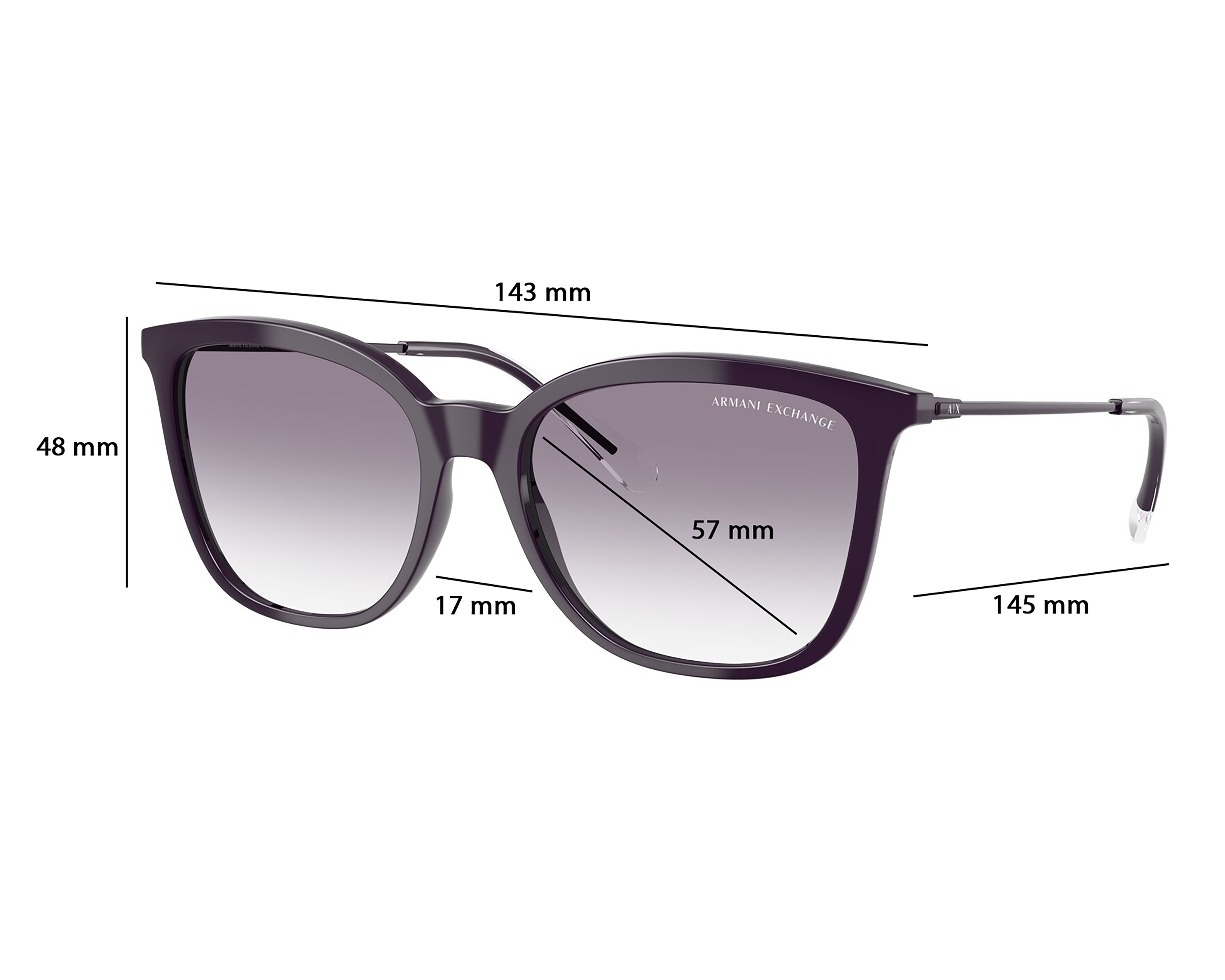 Foto 8 pulgar | Foto 7 | Lentes de Sol para Mujer Armani Exchange Cat Eye Negro