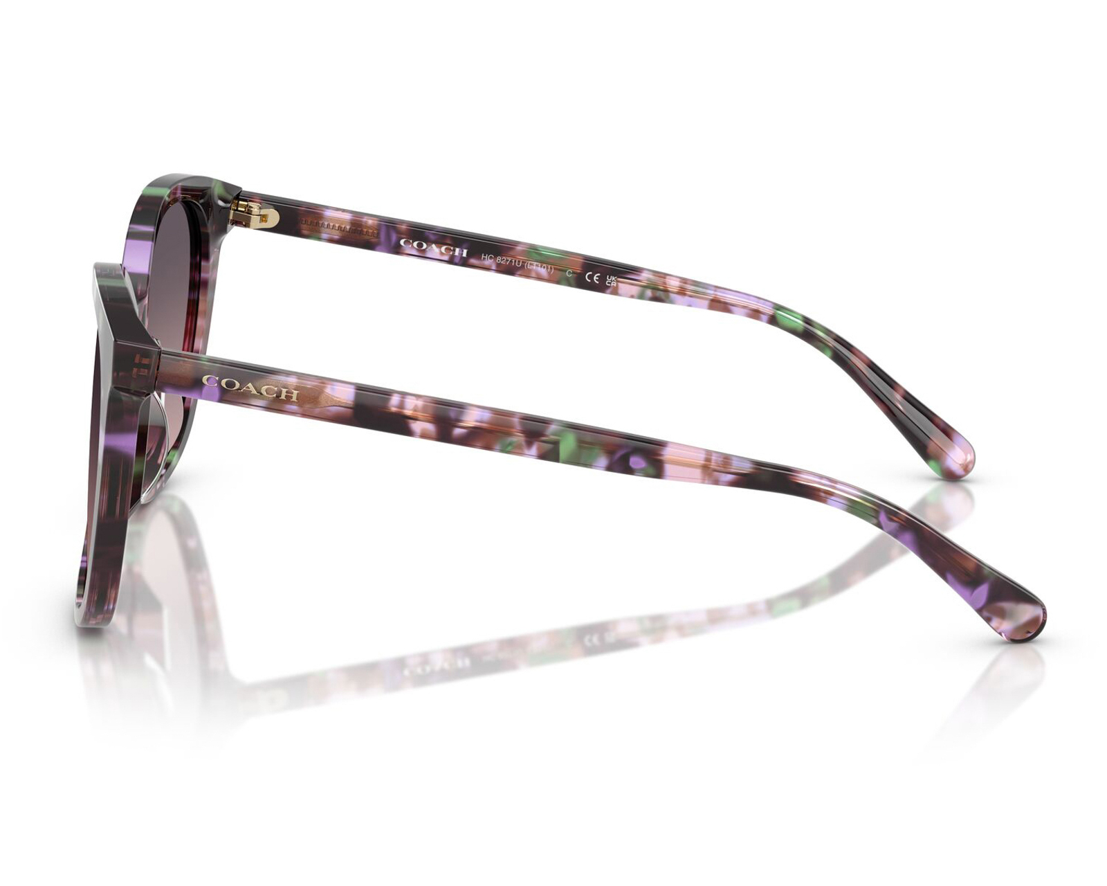 Foto 5 pulgar | Foto 4 | Lentes de Sol para Mujer Coach Redondos Morados