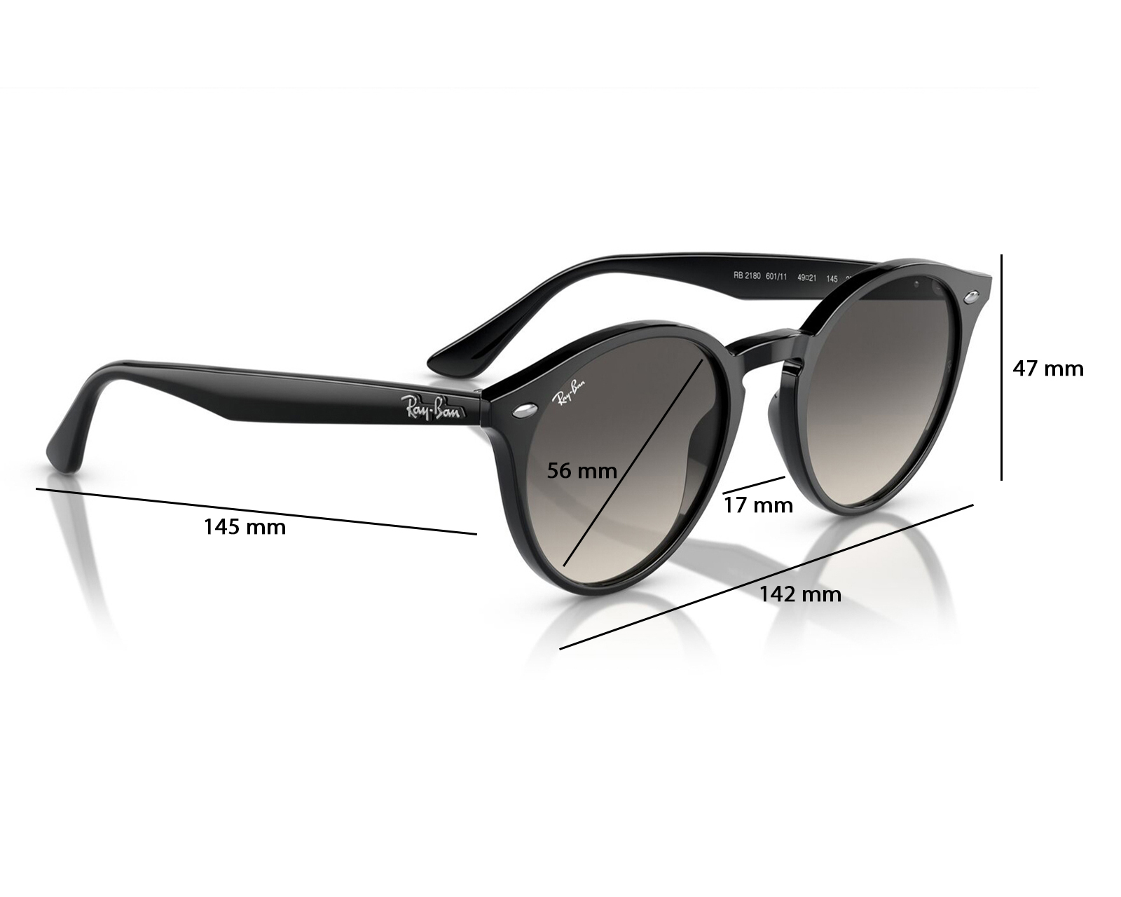 Foto 8 pulgar | Foto 7 | Lentes de Sol para Hombre Ray-Ban Redondos Negro