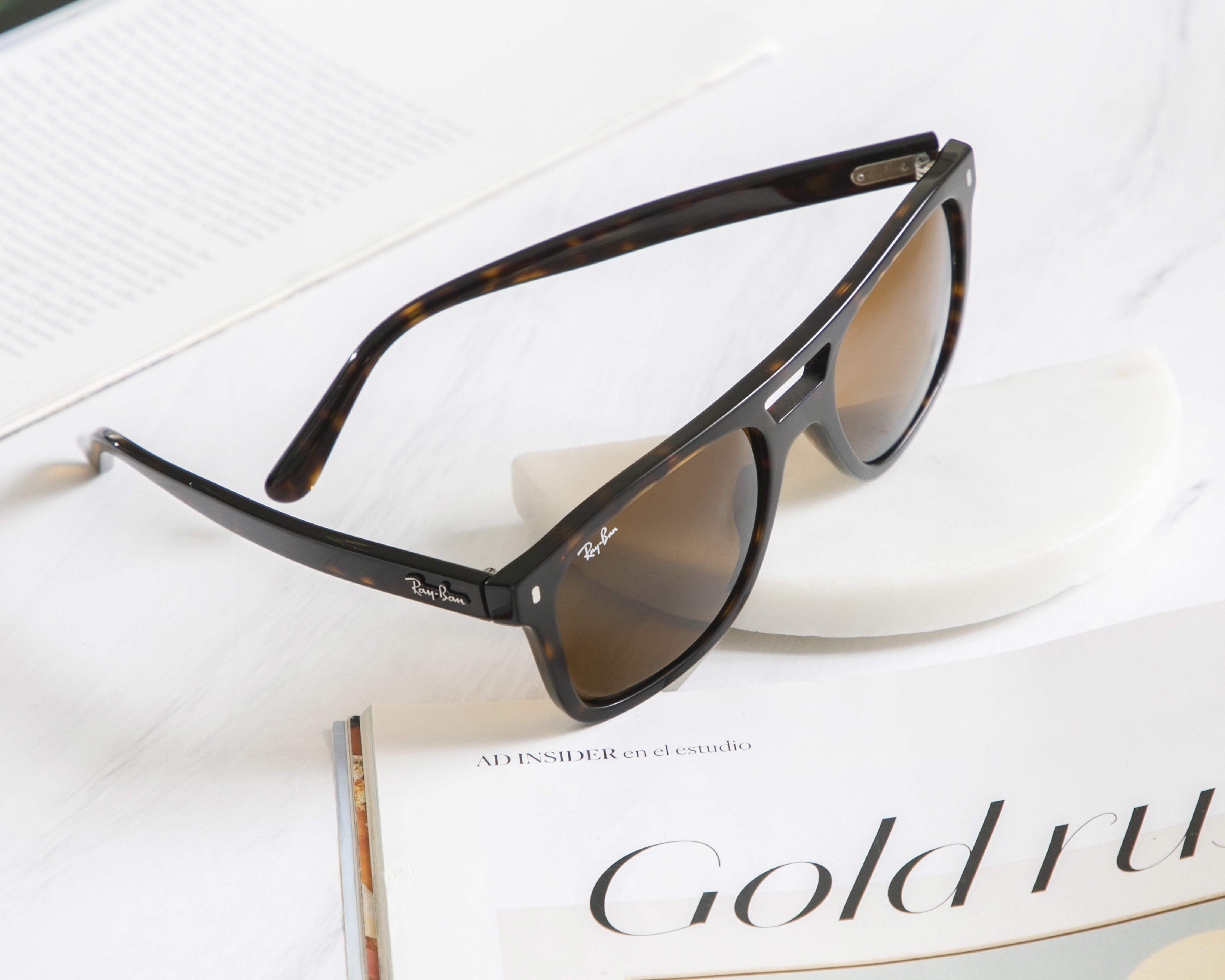 Foto 6 | Foto 6 | Lentes de Sol Unisex Ray-Ban Cuadrados Havana