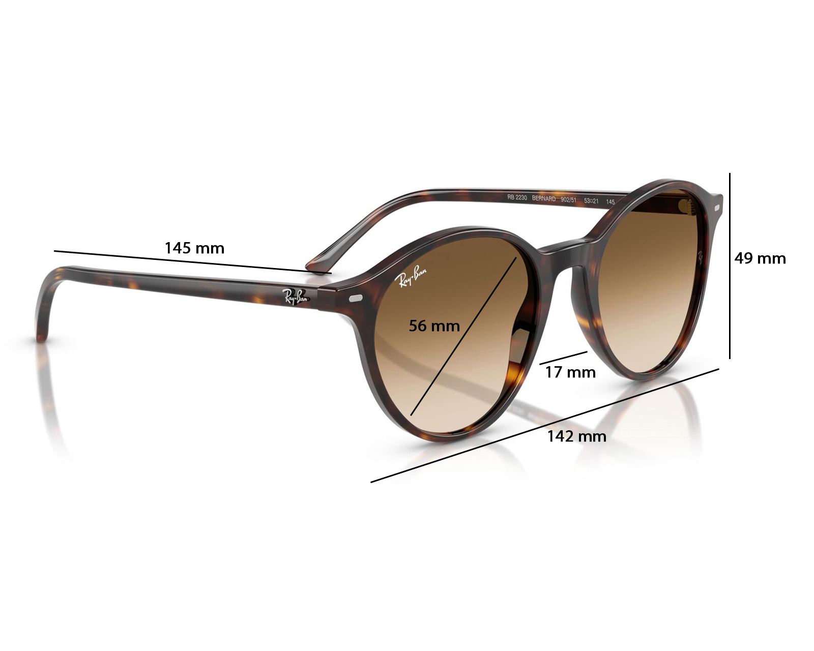 Foto 7 | Foto 7 | Lentes de Sol Unisex Ray Ban Redondos Carey