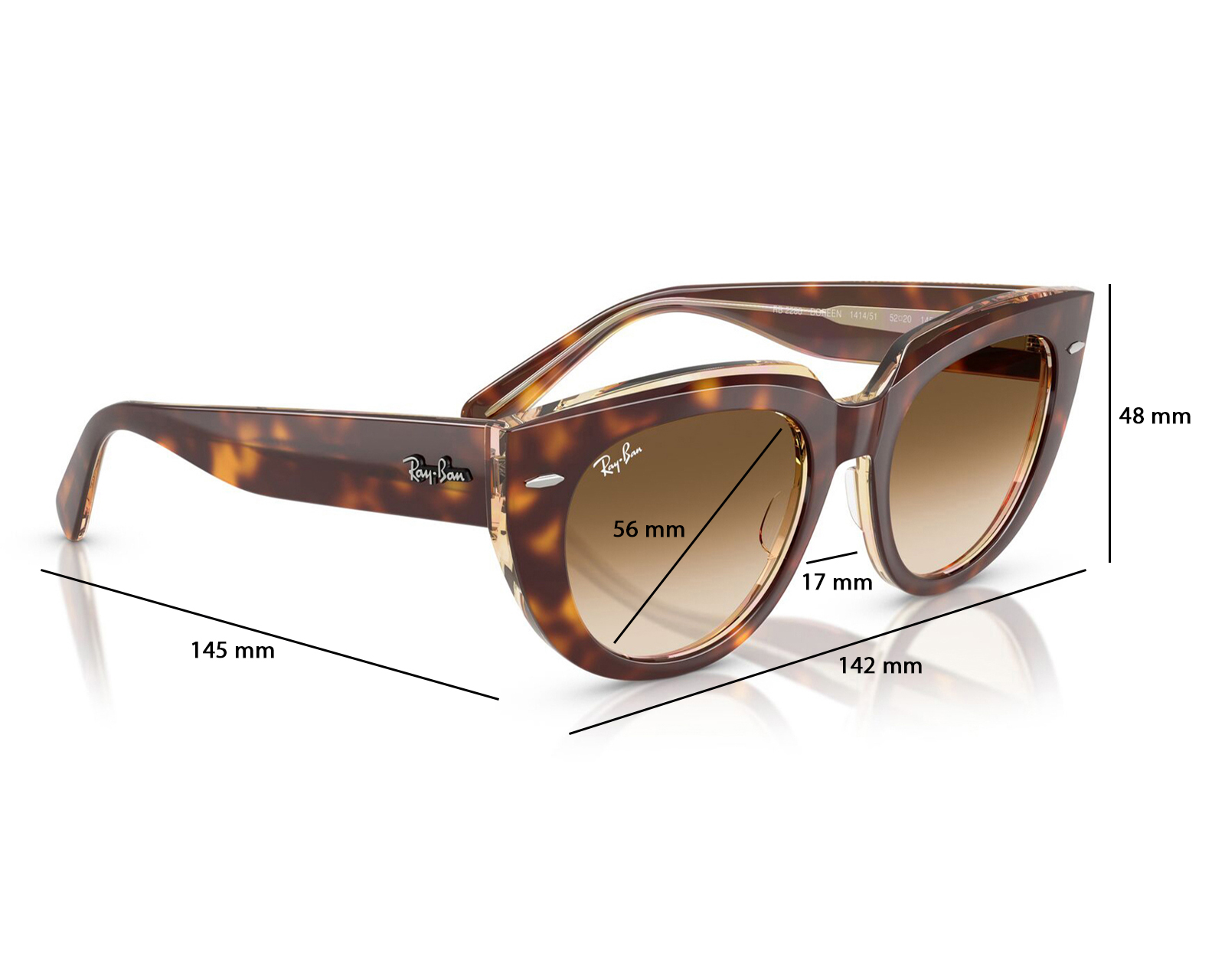 Foto 6 | Foto 6 | Lentes de Sol para Mujer Ray Ban Cat Eye Carey