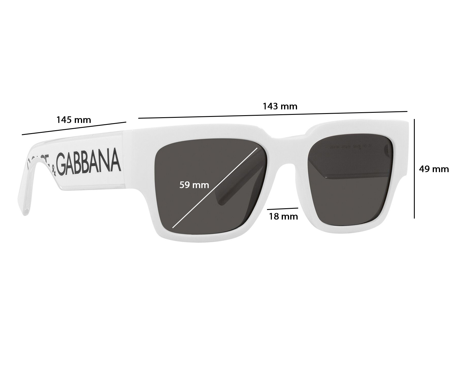 Foto 7 | Foto 7 | Lentes de Sol Unisex Dolce & Gabbana Cuadrados Blancos