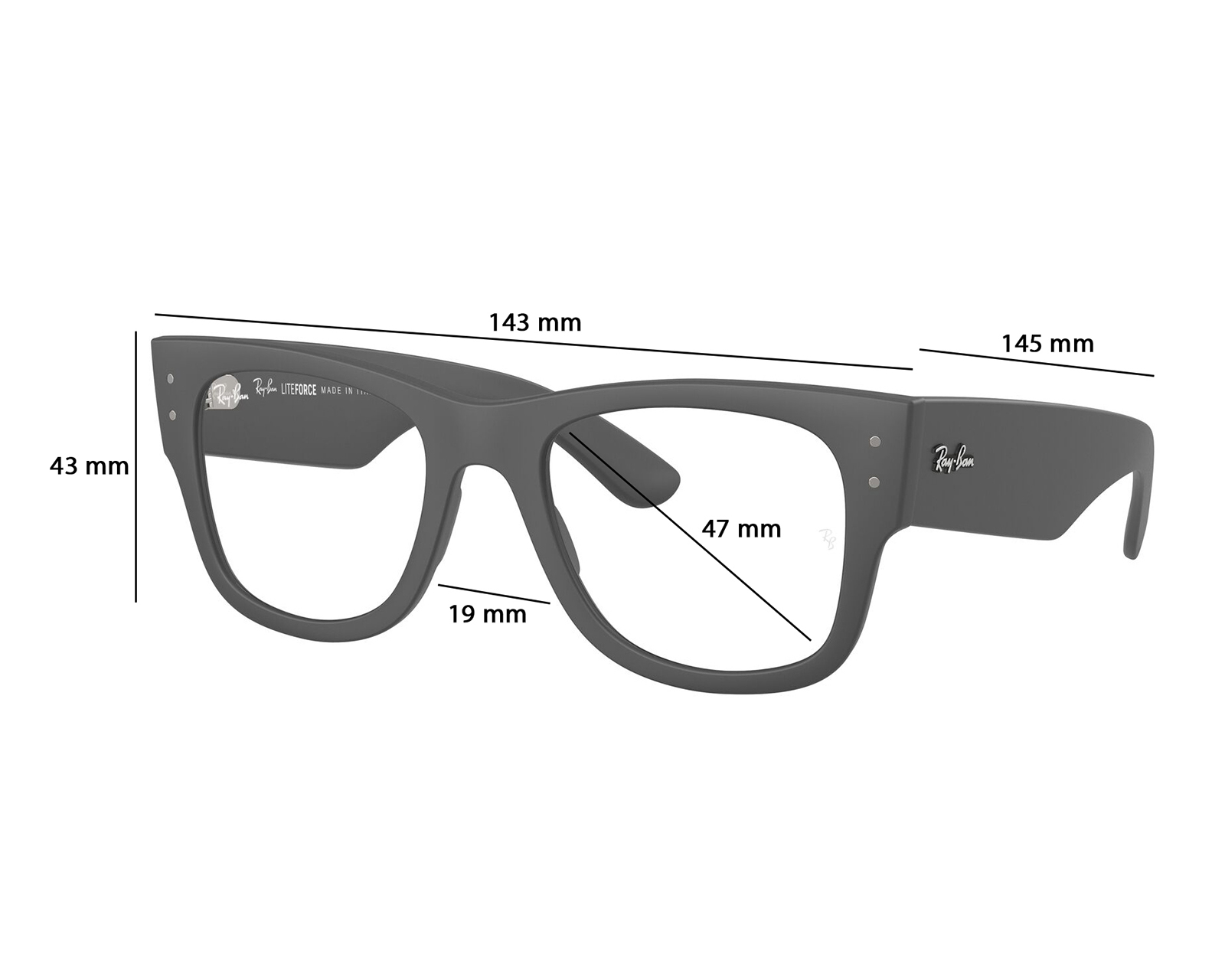 Foto 6 | Foto 6 | Armazón Oftálmico Unisex Ray-Ban Cuadrado Gris
