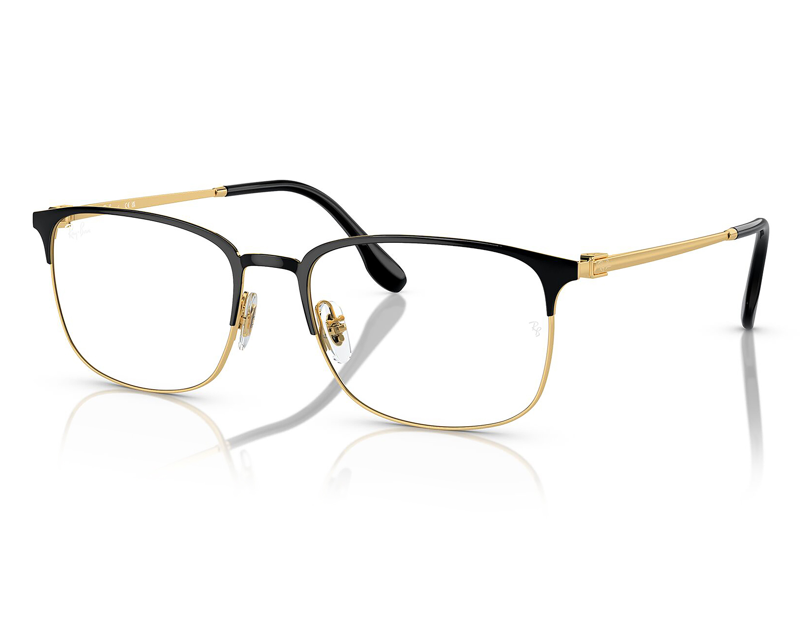 Armazón Oftálmico Unisex Ray-Ban Rectangular Dorado