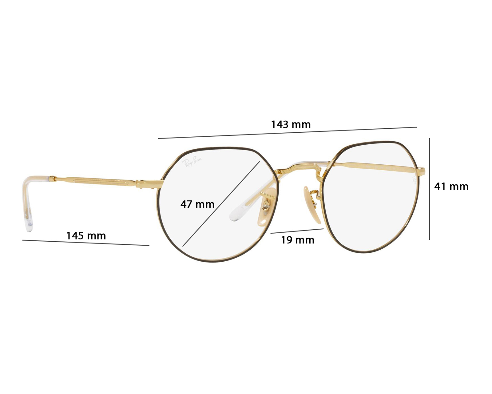 Foto 7 pulgar | Foto 6 | Armazón Oftálmico Unisex Ray-Ban Redondo Dorado