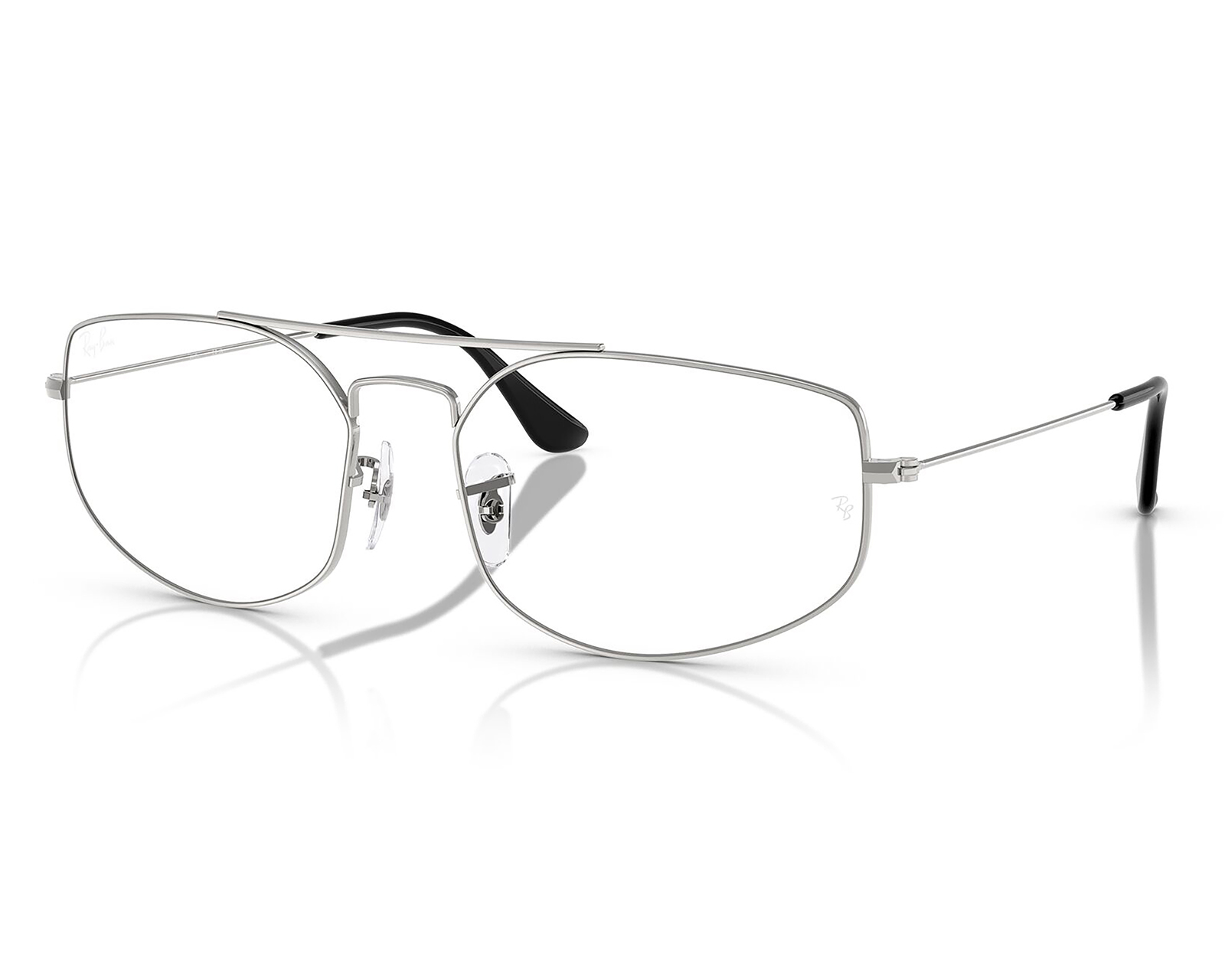 Armazón Oftálmico Unisex Ray-Ban Aviador Plateado