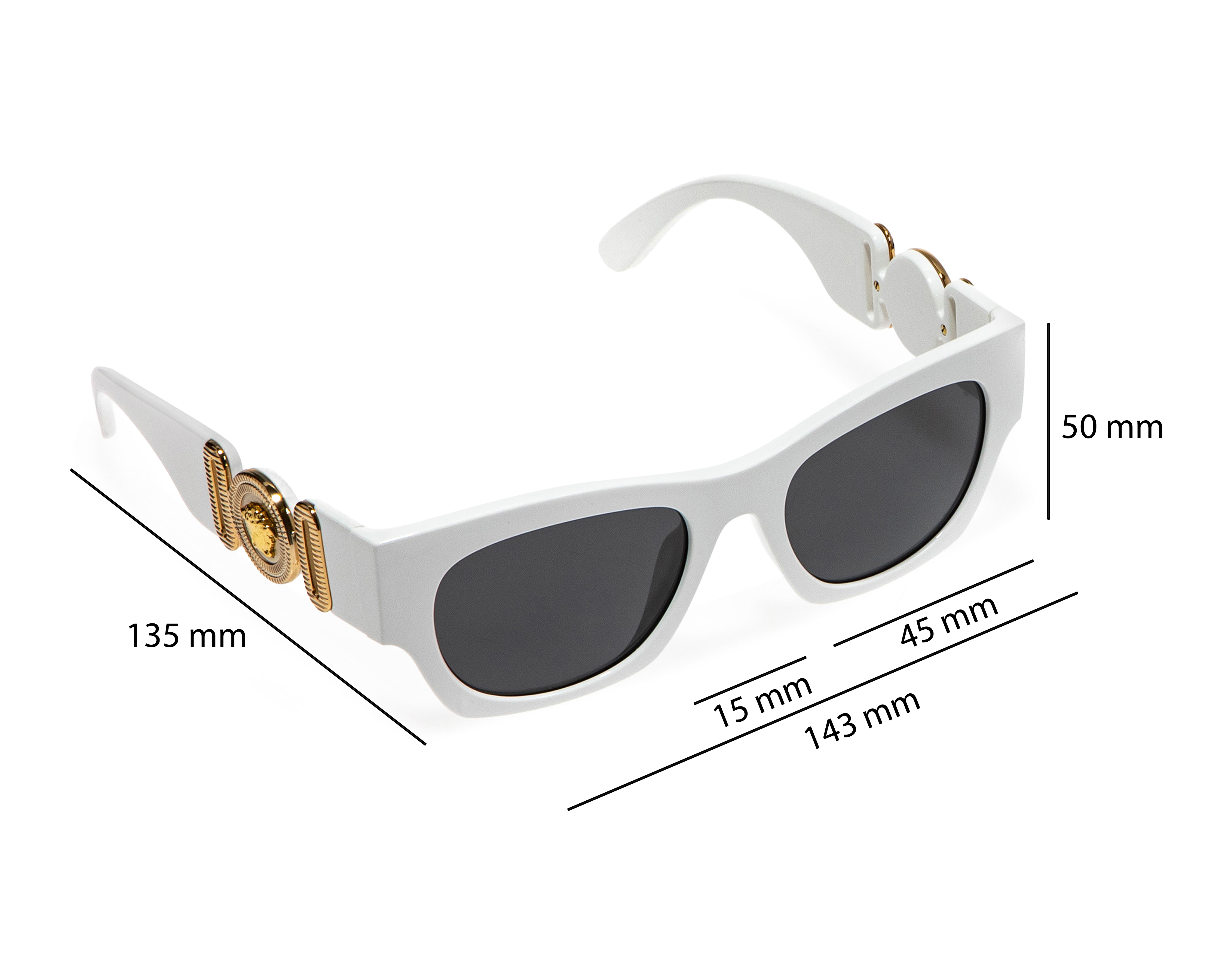 Foto 8 pulgar | Foto 7 | Lentes de Sol para Mujer Versace Rectangulares Blancos