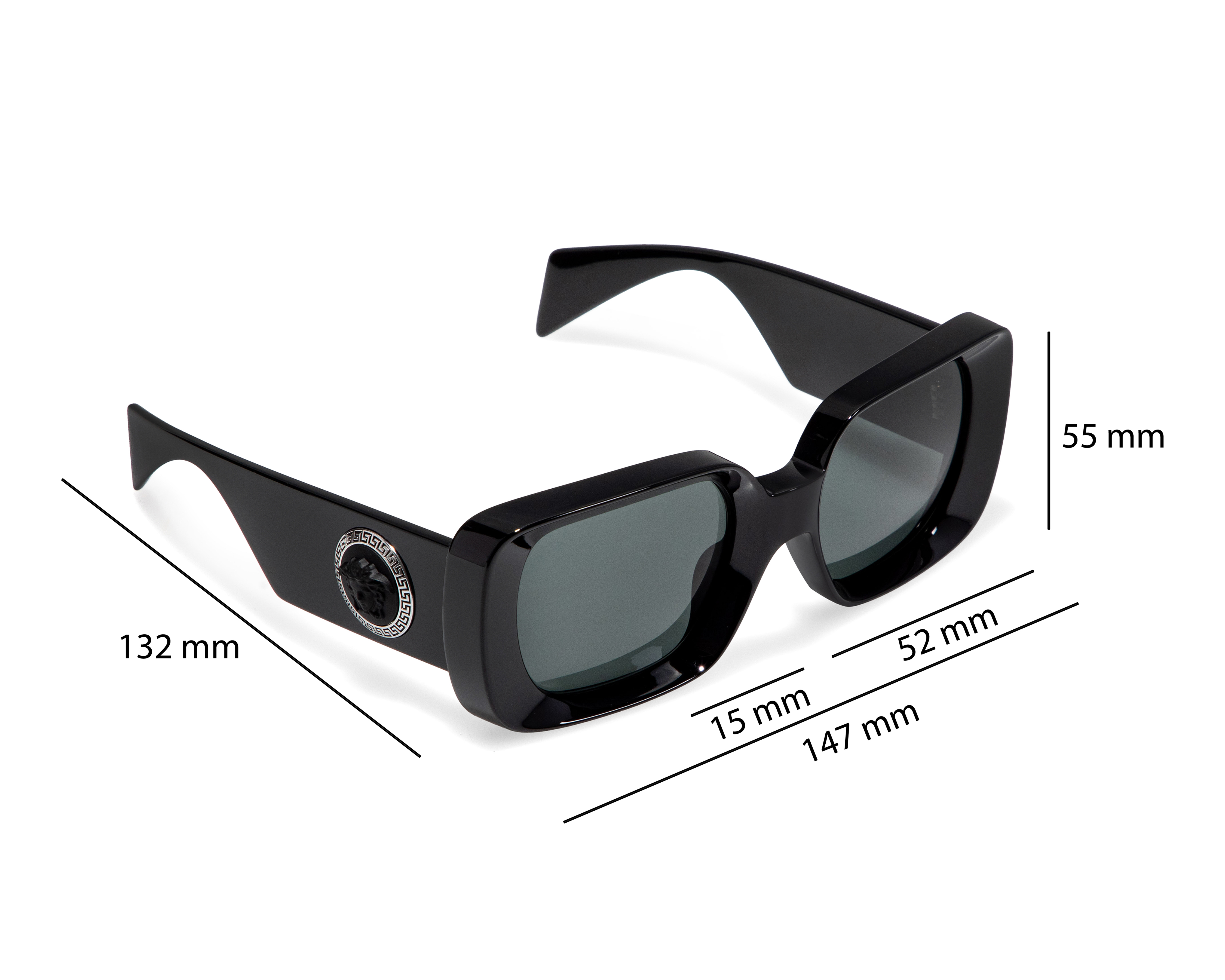 Foto 8 pulgar | Foto 7 | Lentes de Sol para Mujer Versace Rectangulares Negros