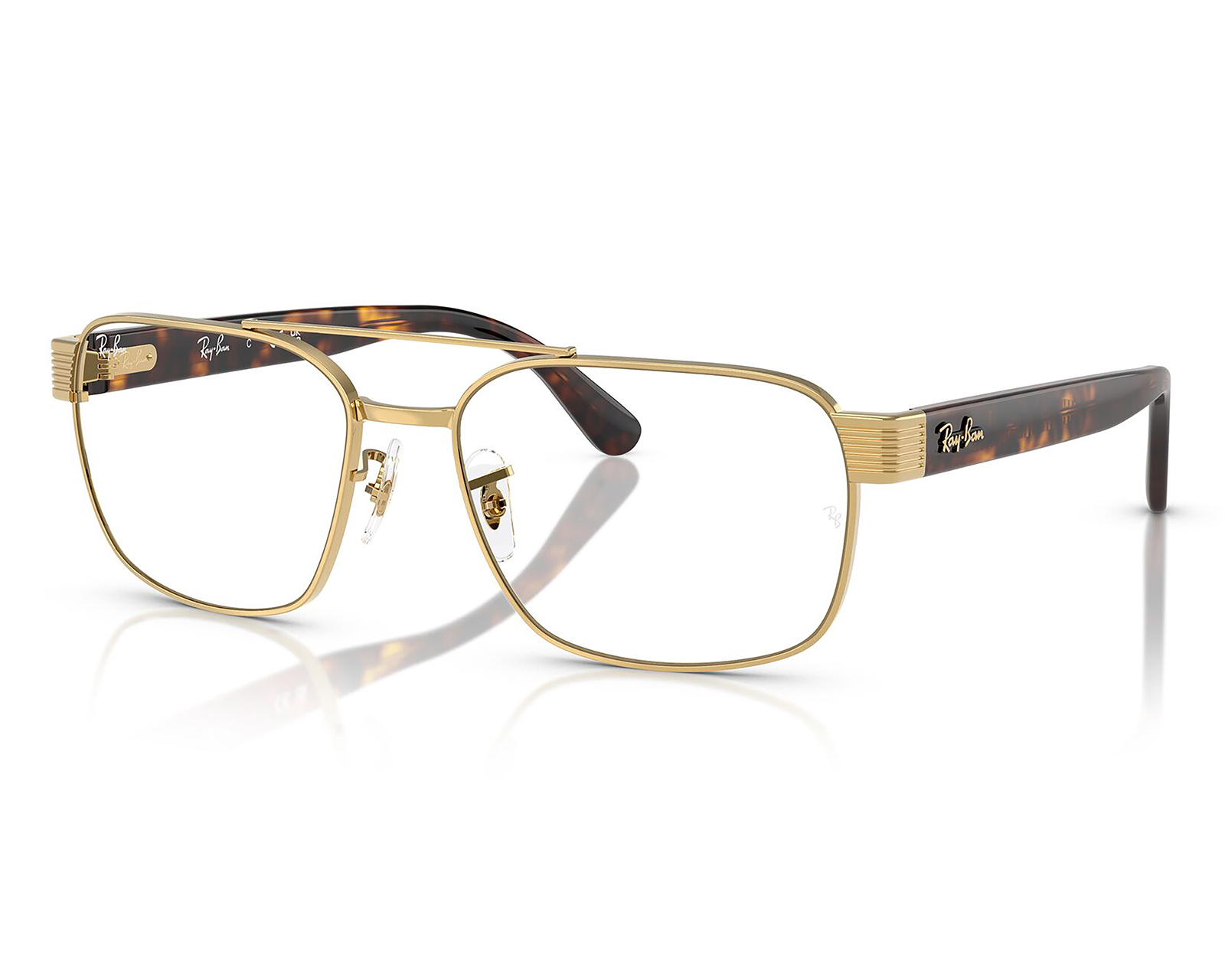 Foto 2 pulgar | Foto 1 | Armazón Oftálmico para Hombre Ray-Ban Cuadrado Dorado