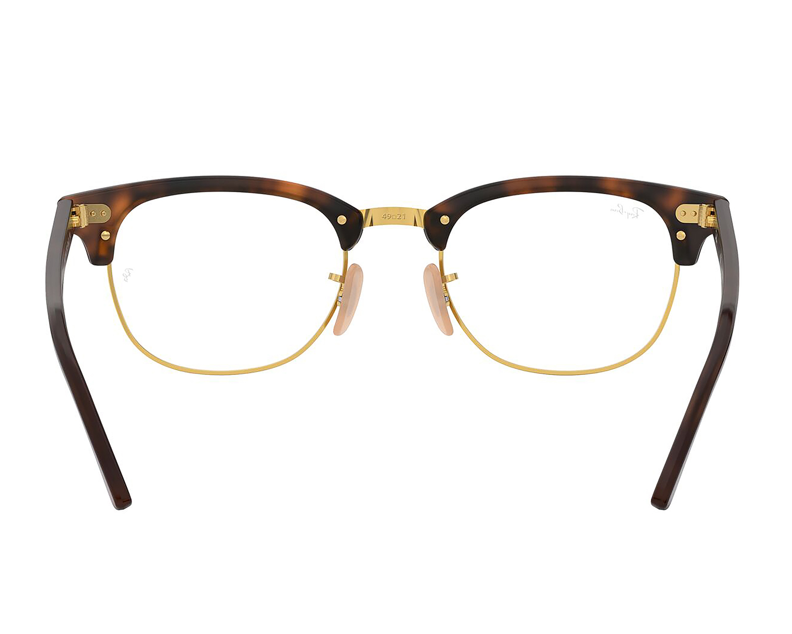 Foto 3 | Foto 3 | Armazón Oftálmico Unisex Ray-Ban Clubmaster Dorado