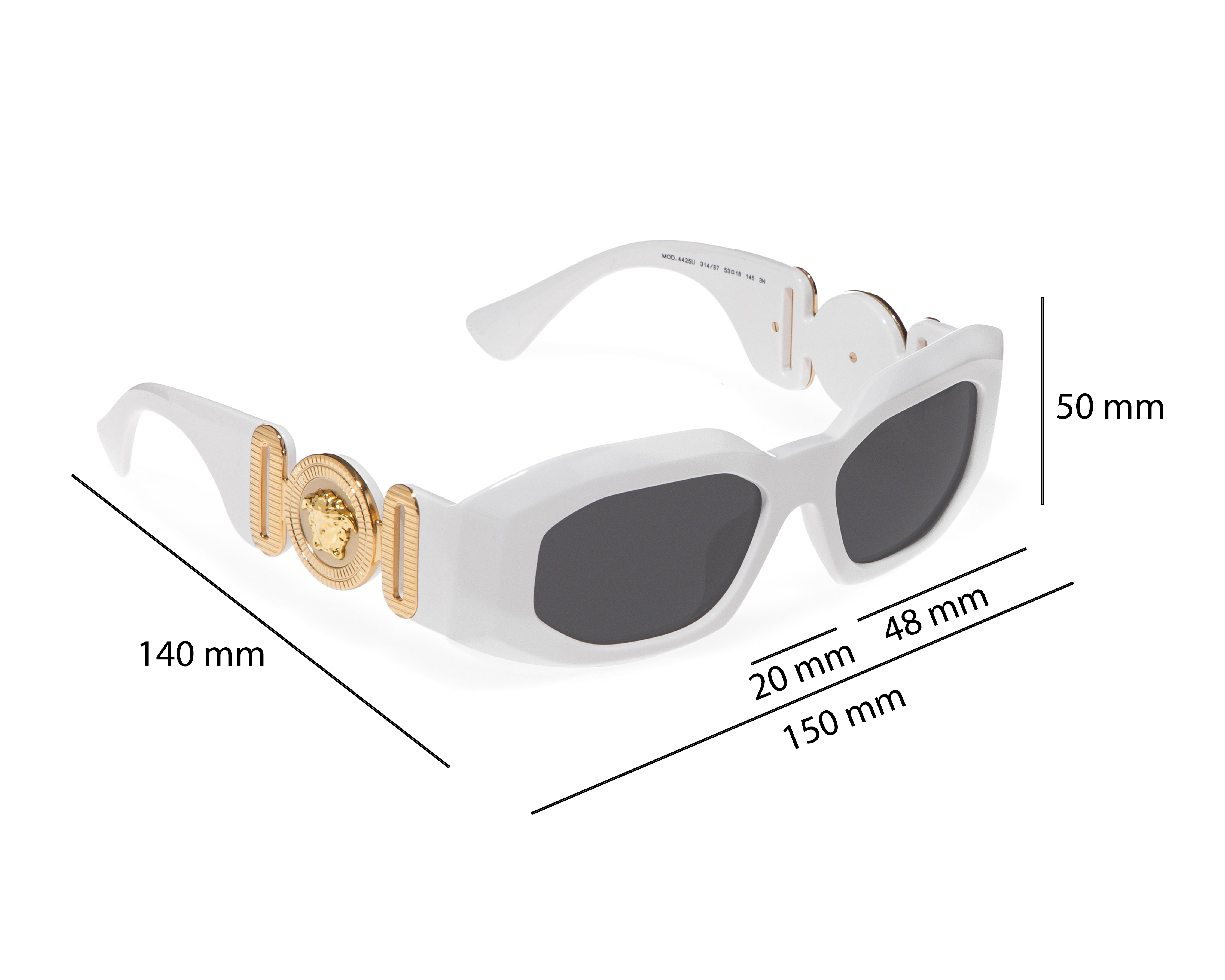 Foto 7 | Foto 7 | Lentes de Sol para Mujer Versace Rectangulares Blancos