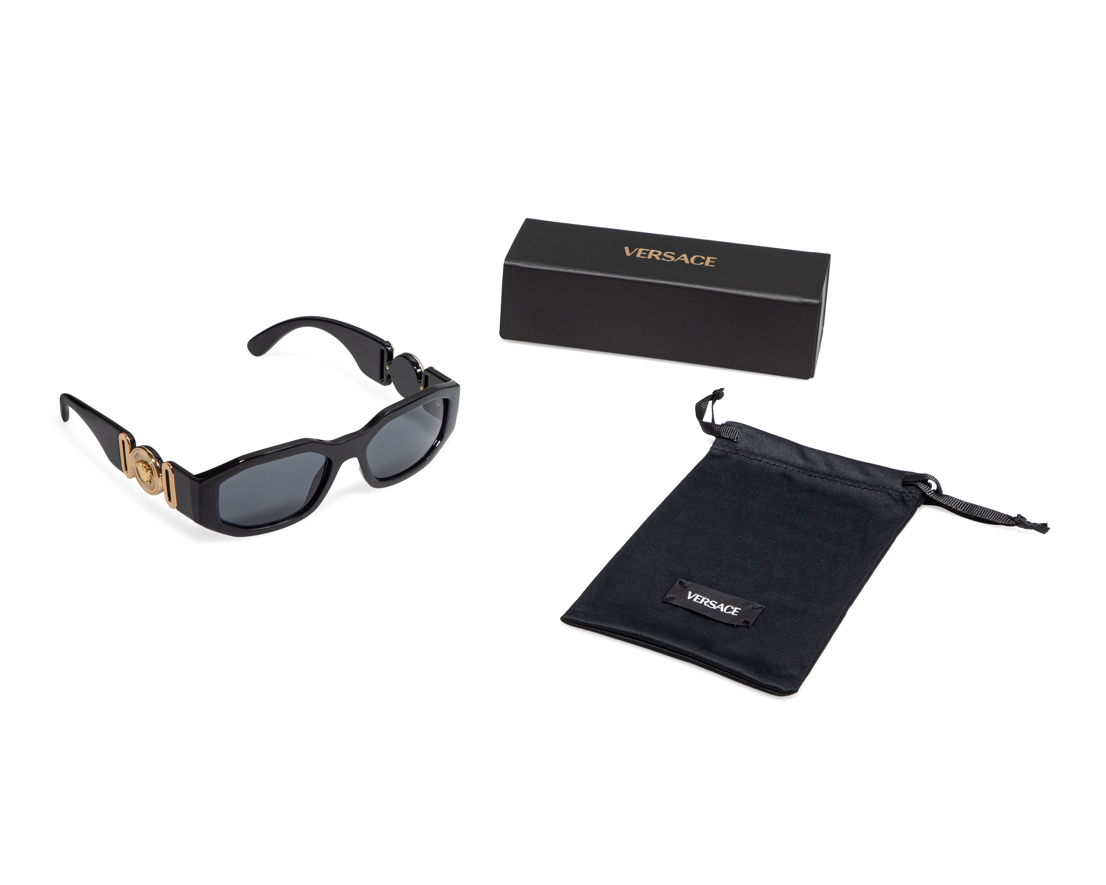 Foto 6 pulgar | Foto 5 | Lentes de Sol Unisex Versace Rectangulares Negros