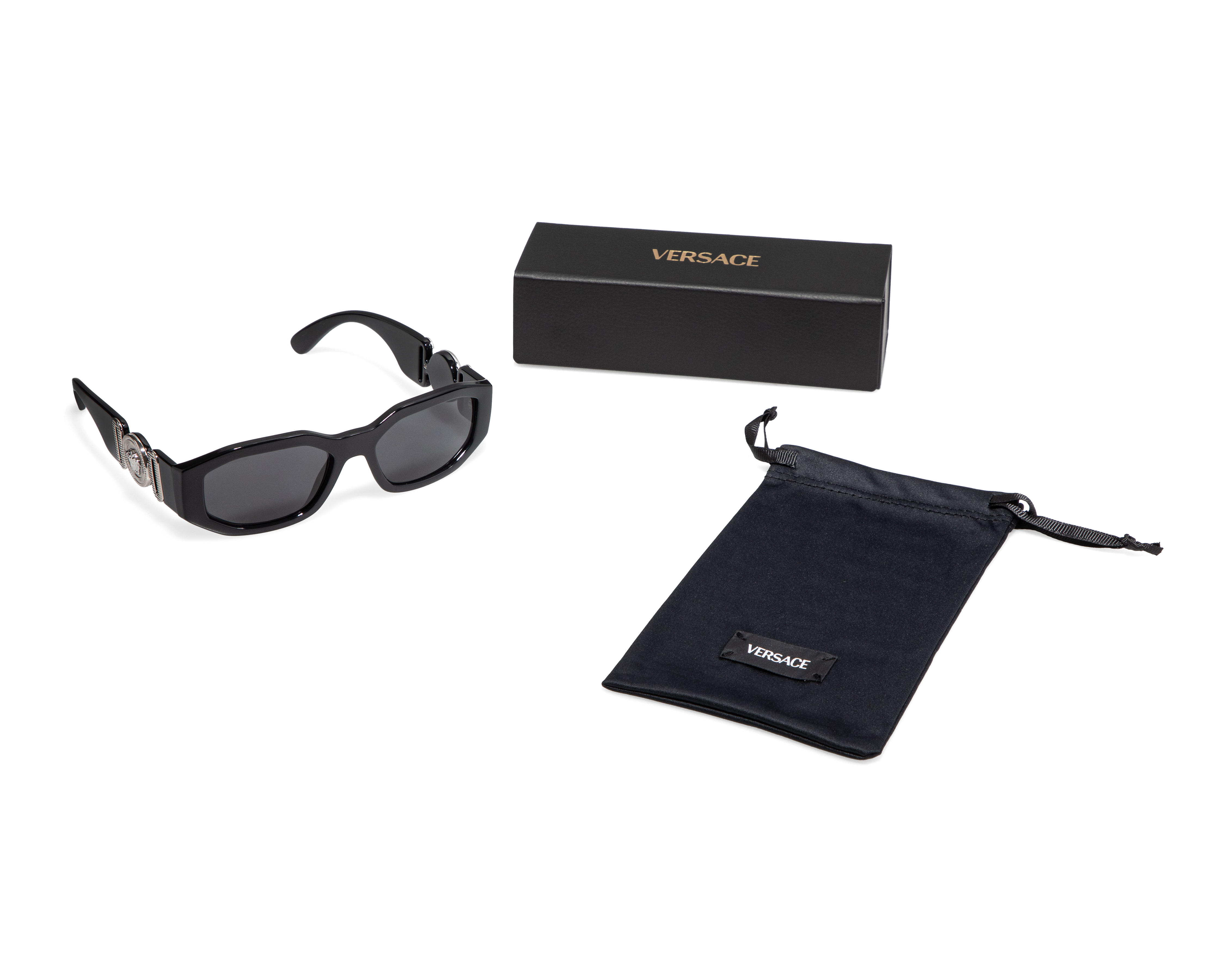 Foto 6 pulgar | Foto 5 | Lentes de Sol Unisex Versace Rectangulares Negros