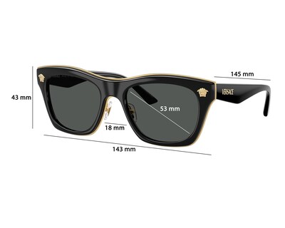 Foto 7 | Foto 7 | Lentes de Sol para Mujer Versace Wayfarer Negros