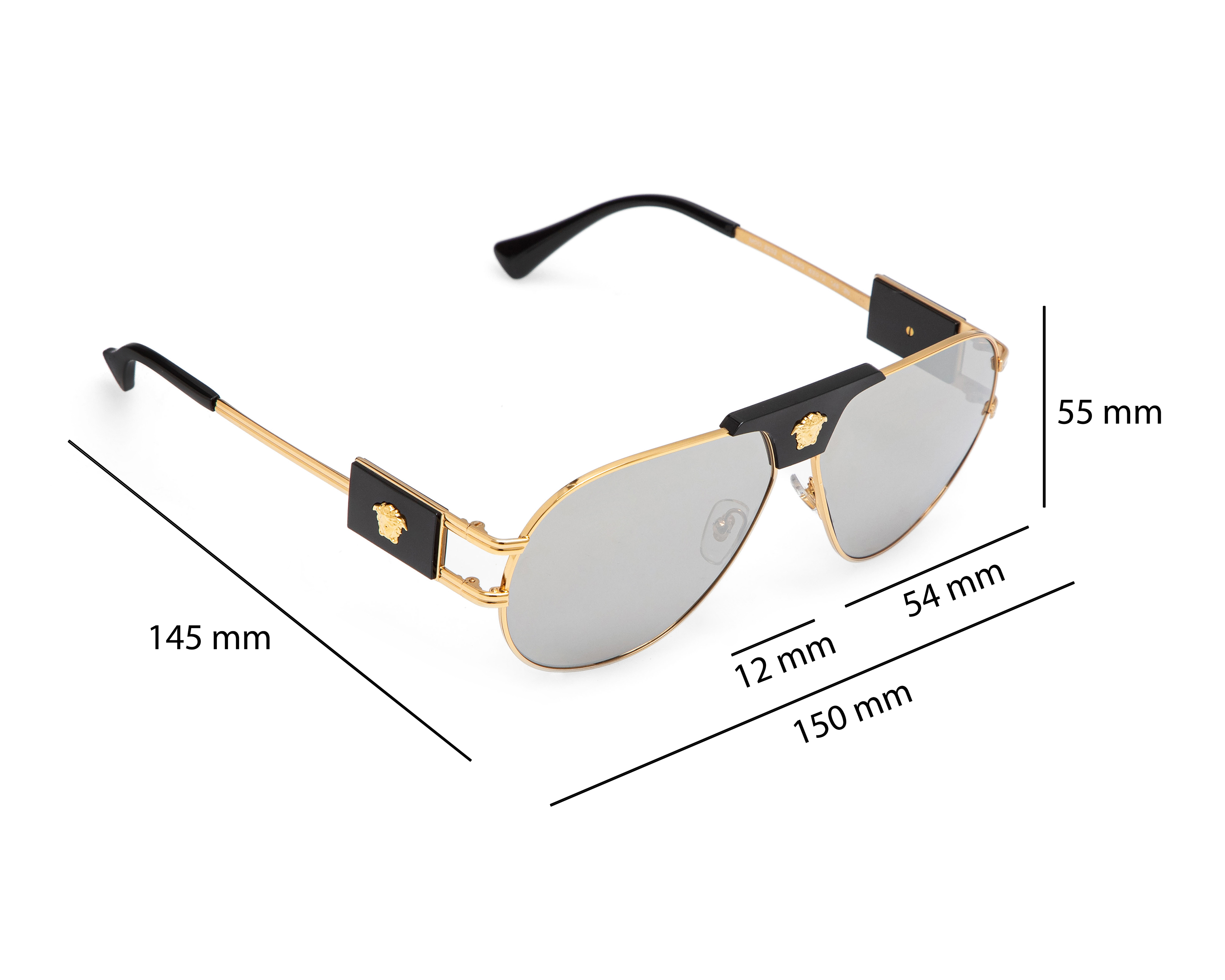 Foto 7 | Foto 7 | Lentes de Sol Unisex Versace Aviador Dorados