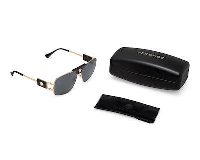 Foto 5 | Foto 5 | Lentes de Sol Unisex Versace Aviador Dorados