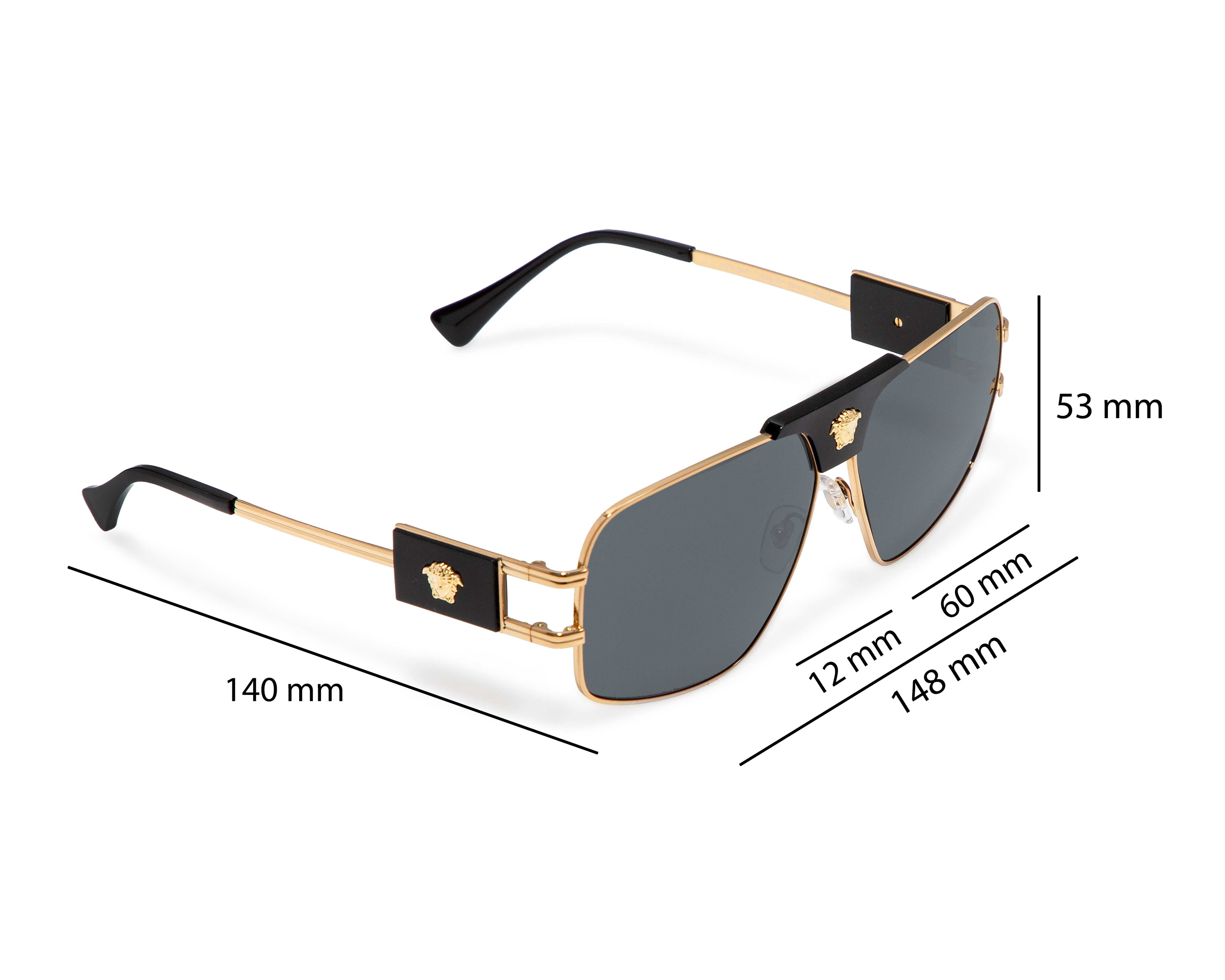 Foto 7 | Foto 7 | Lentes de Sol Unisex Versace Aviador Dorados