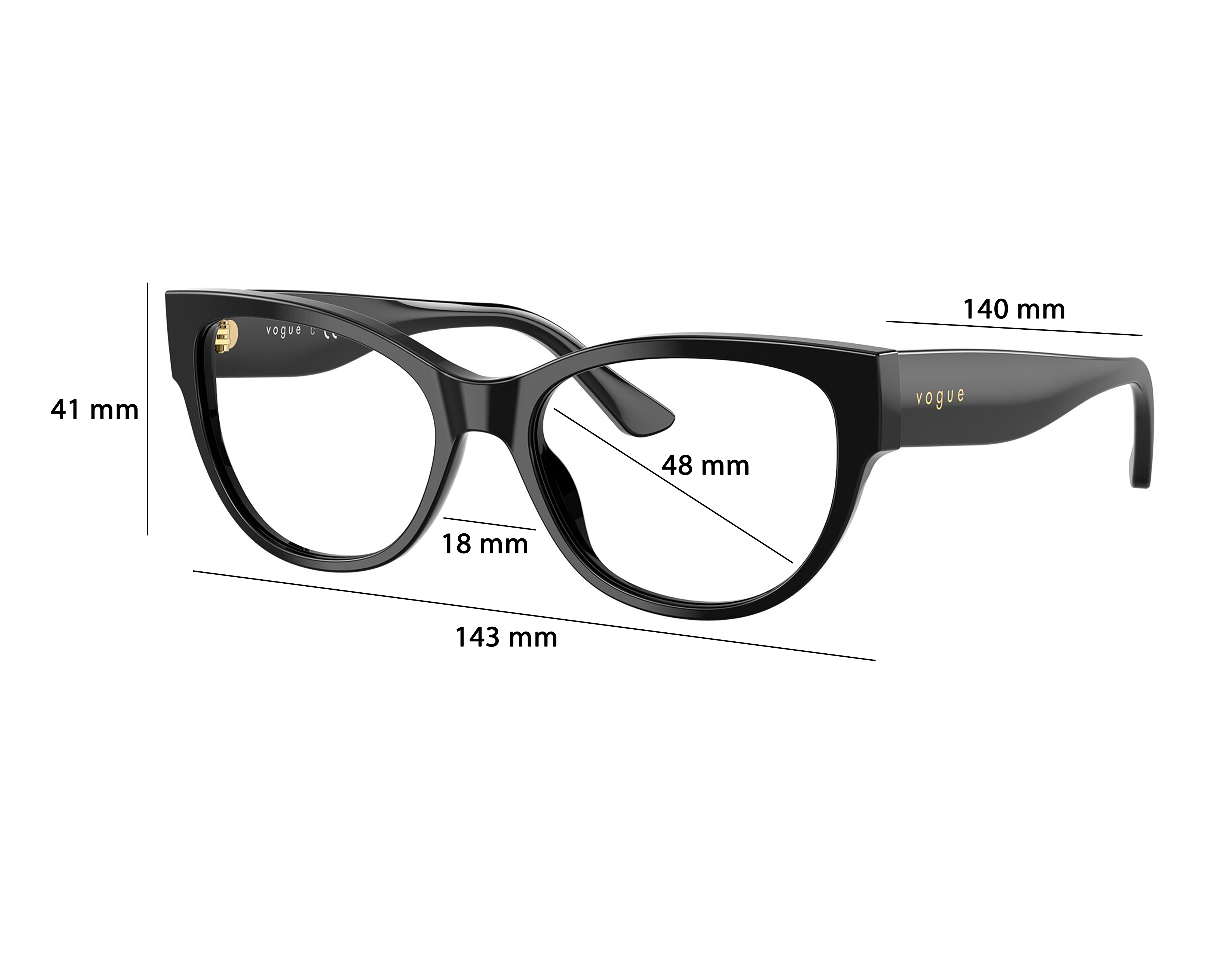 Foto 6 | Foto 6 | Armazón Oftálmico para Mujer Vogue Cat Eye Negro