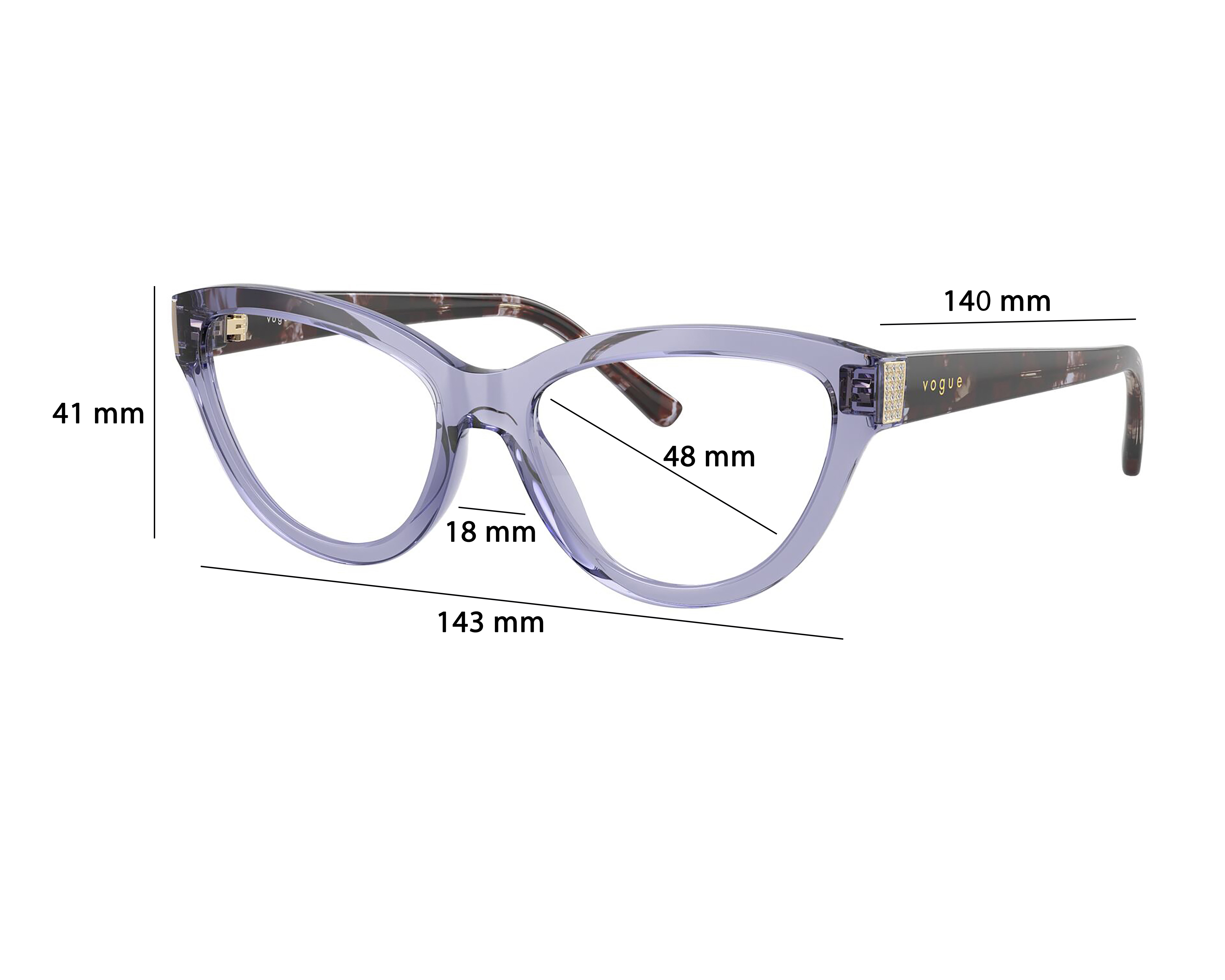 Foto 6 | Foto 6 | Armazón Oftálmico para Mujer Vogue Cat Eye Morado