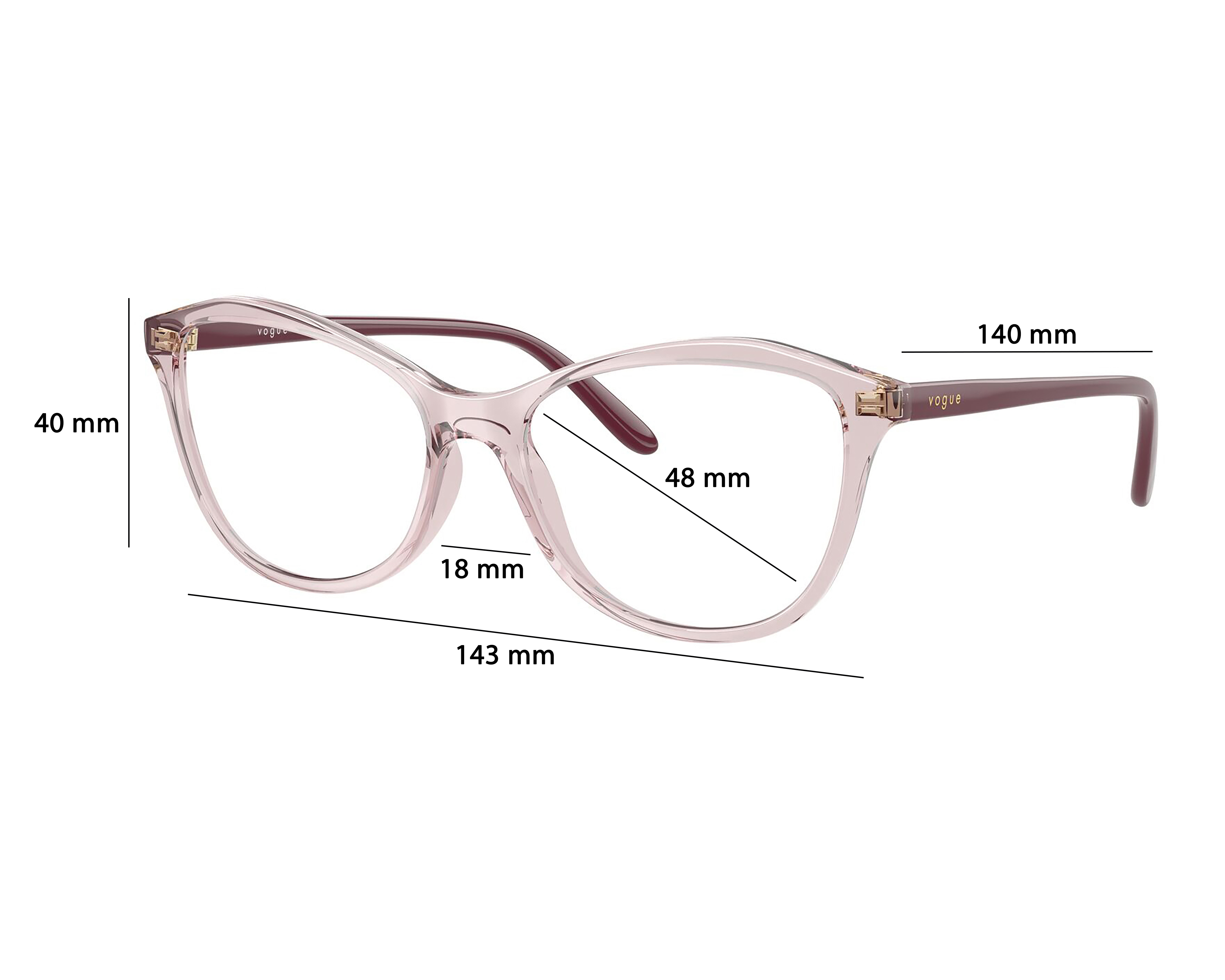 Foto 7 pulgar | Foto 6 | Armazón Oftálmico para Mujer Vogue Cat Eye Rosa