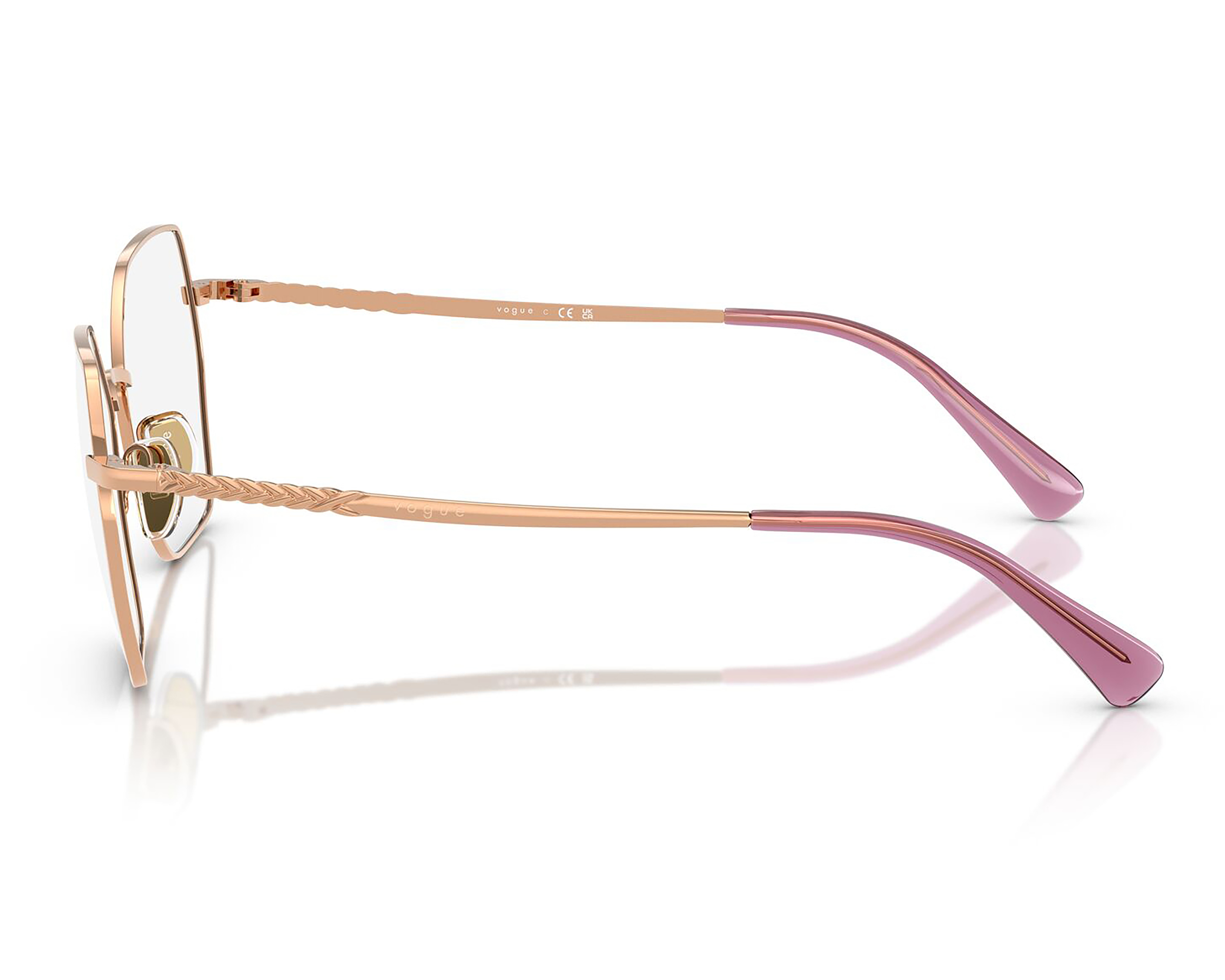 Foto 5 pulgar | Foto 4 | Armazón Oftálmico para Mujer Vogue Hexagonal Dorado