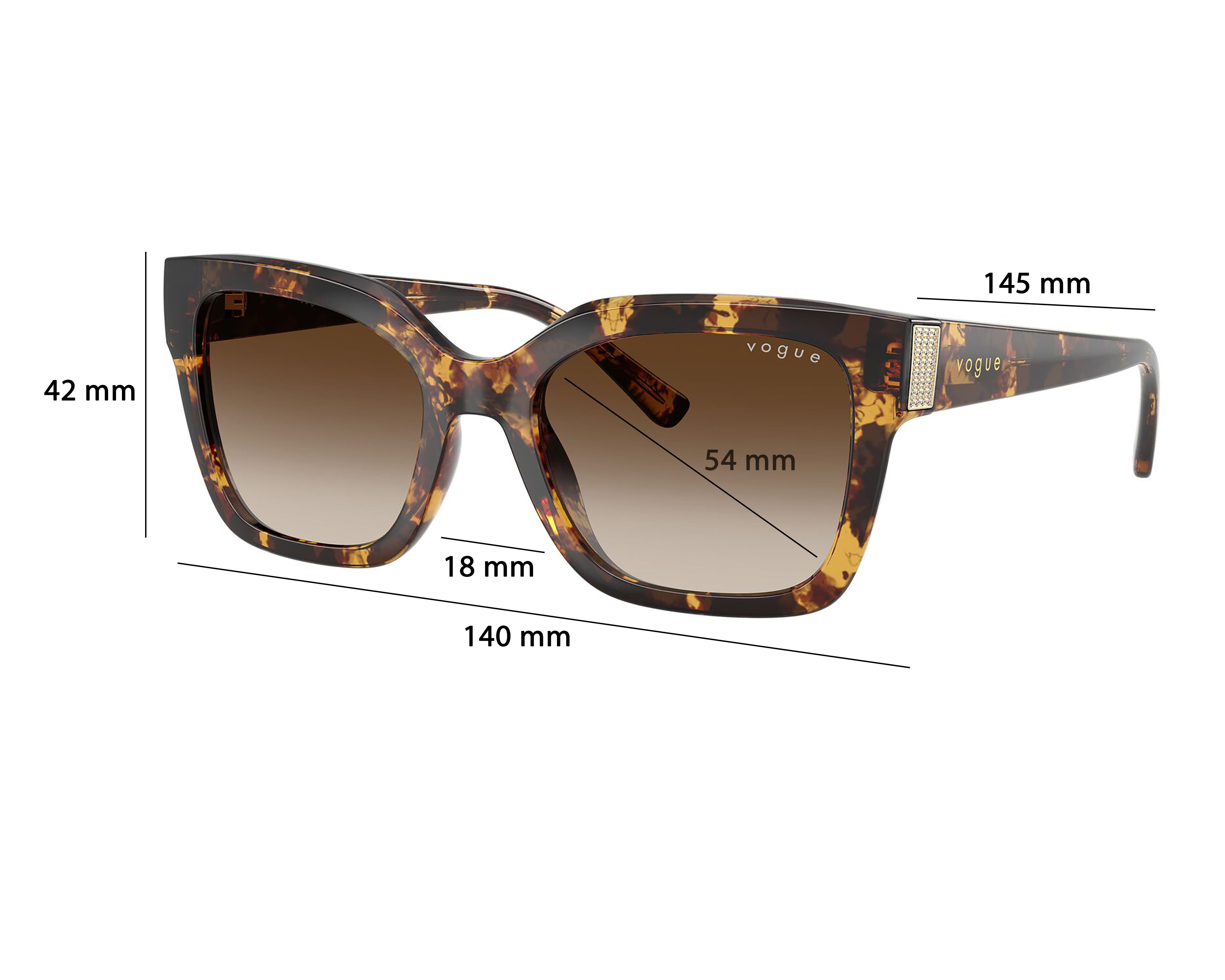 Foto 6 | Foto 6 | Lentes de Sol para Mujer Vogue Cuadrados Havana