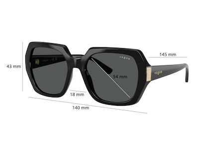 Foto 6 | Foto 6 | Lentes de Sol para Mujer Vogue Cuadrados Negros