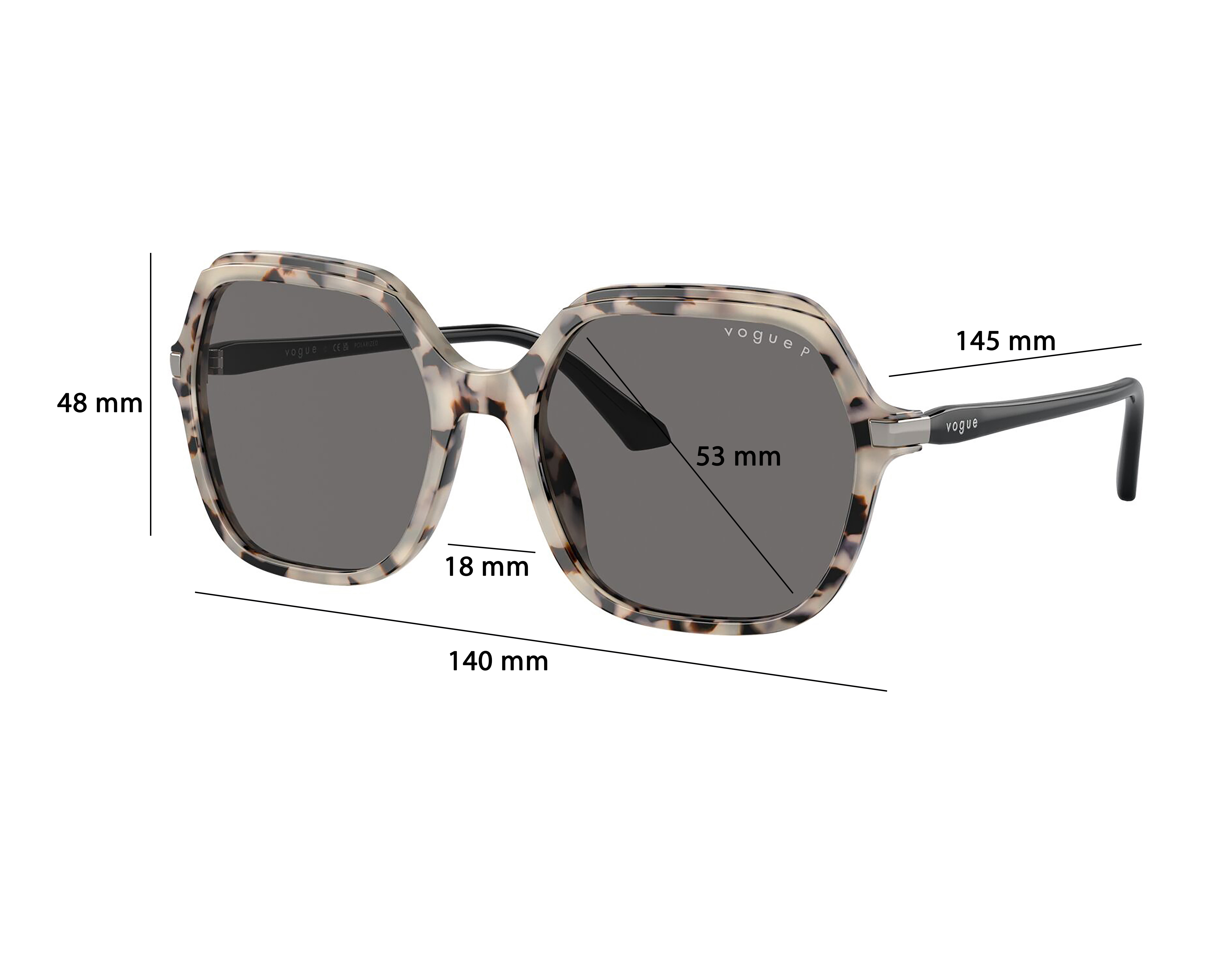 Foto 7 | Foto 7 | Lentes de Sol para Mujer Vogue Cuadrados Ivory