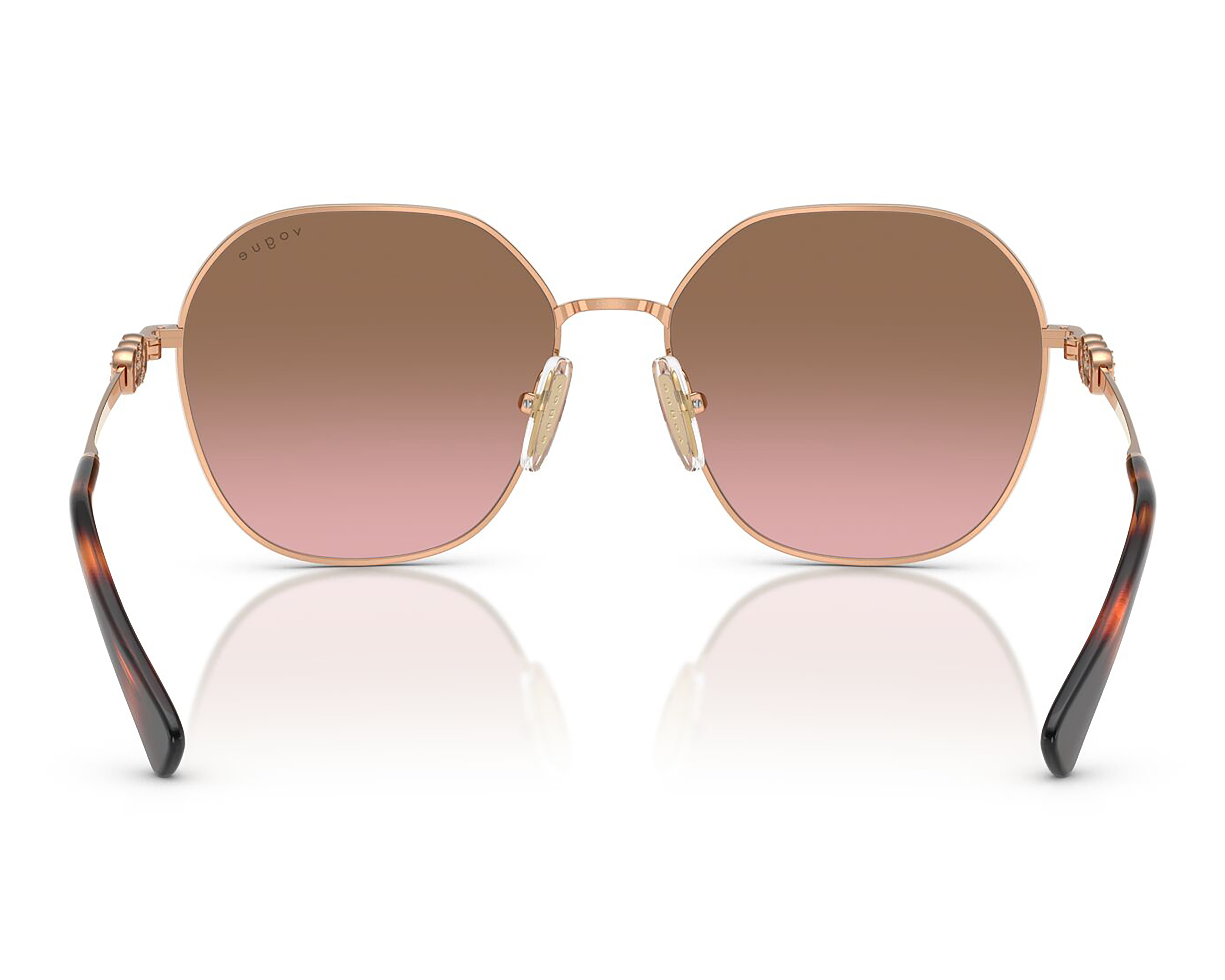 Foto 4 pulgar | Foto 3 | Lentes de Sol para Mujer Vogue Redondos Oro Rosa
