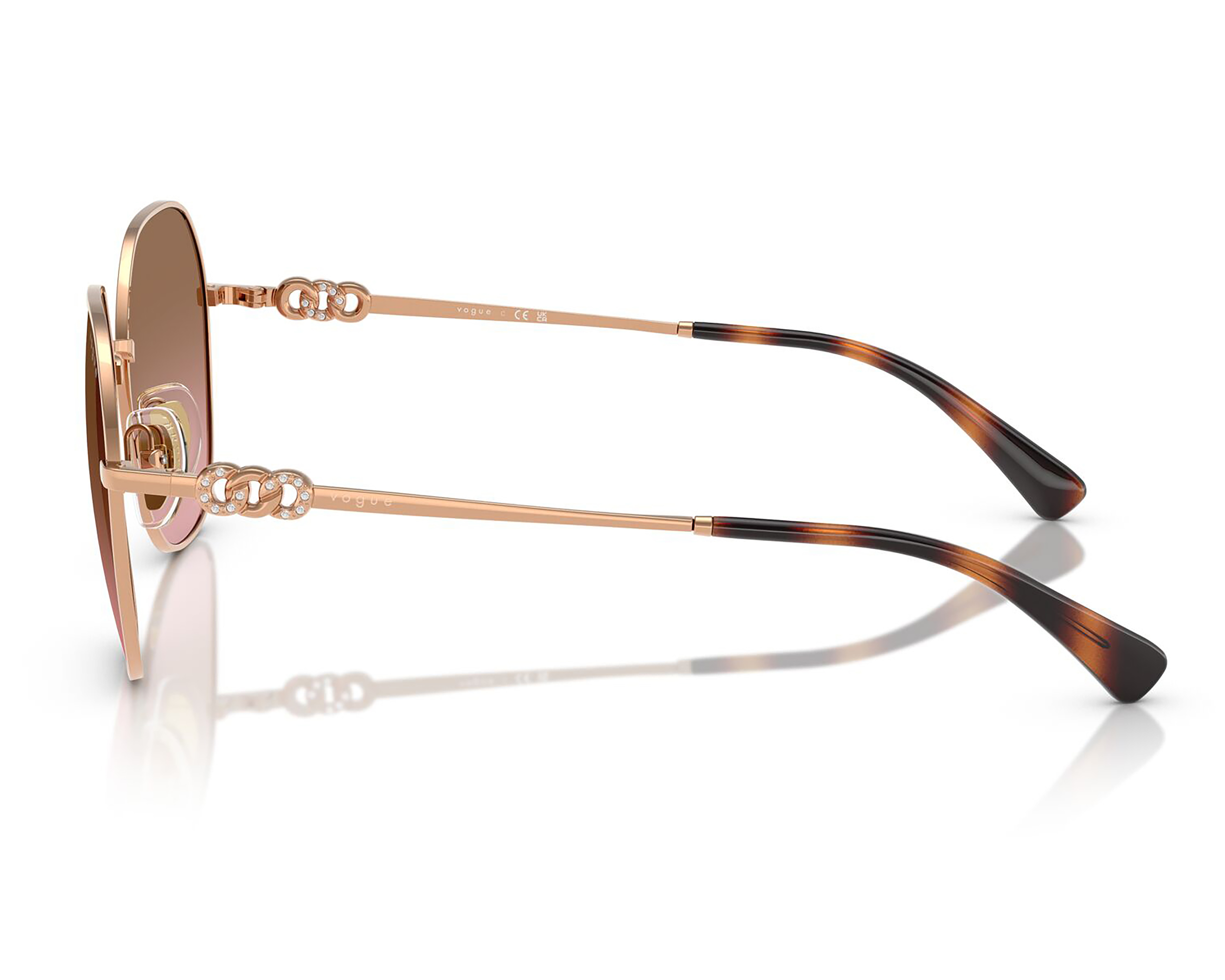 Foto 4 | Foto 4 | Lentes de Sol para Mujer Vogue Redondos Oro Rosa