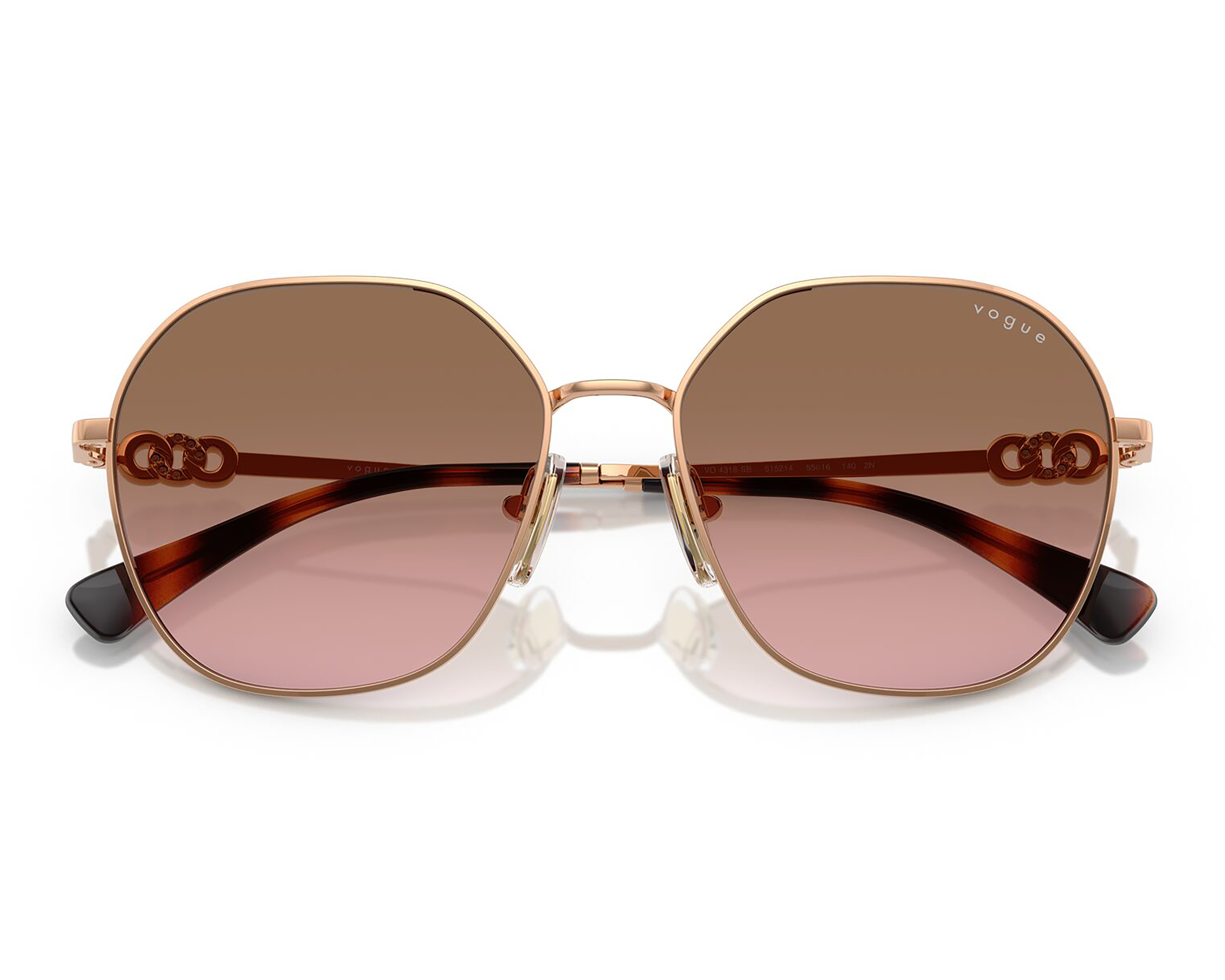 Foto 6 pulgar | Foto 5 | Lentes de Sol para Mujer Vogue Redondos Oro Rosa