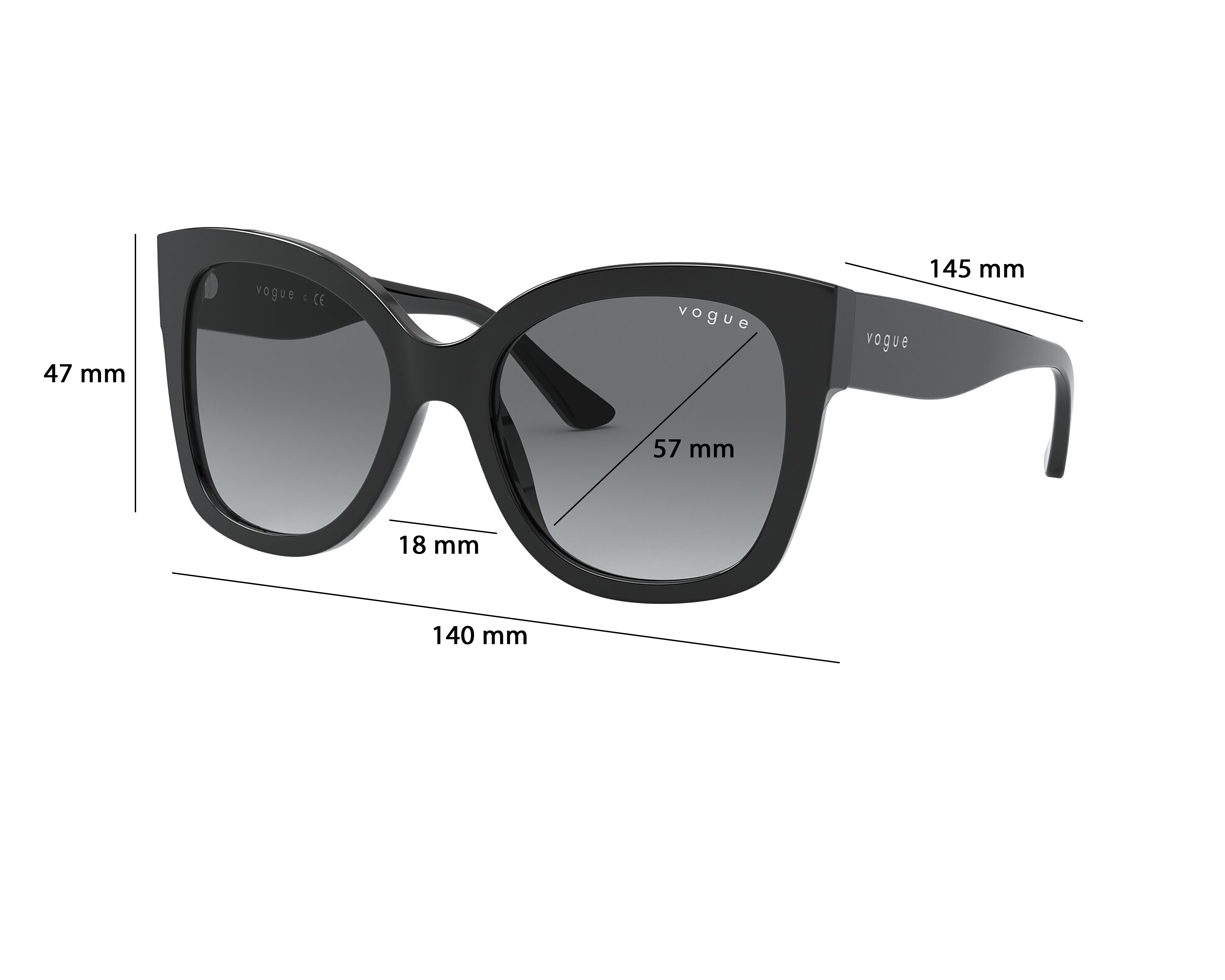 Foto 8 pulgar | Foto 7 | Lentes de Sol para Mujer Vogue Redondos Negro