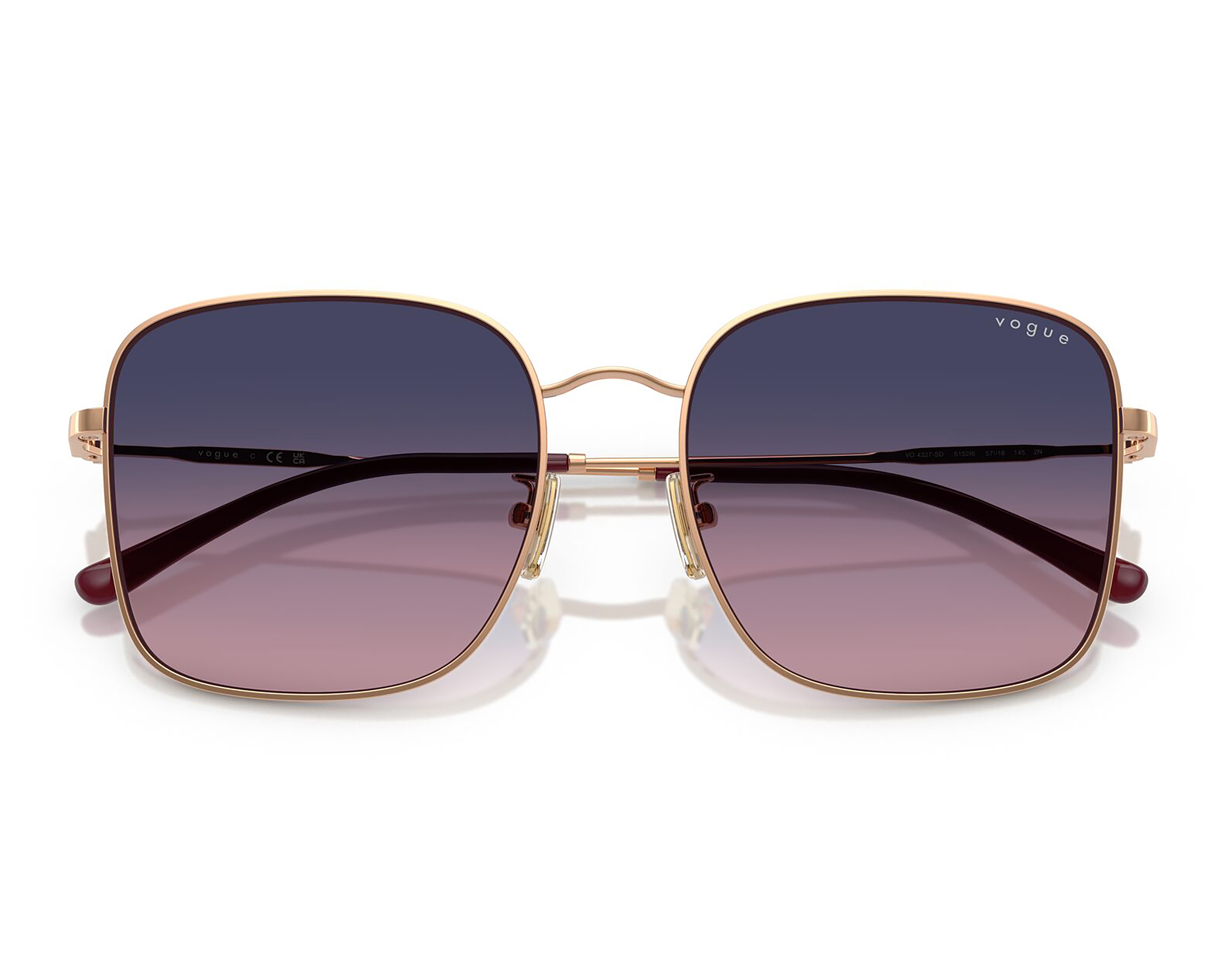 Foto 5 | Foto 5 | Lentes de Sol para Mujer Vogue Cuadrados Dorados