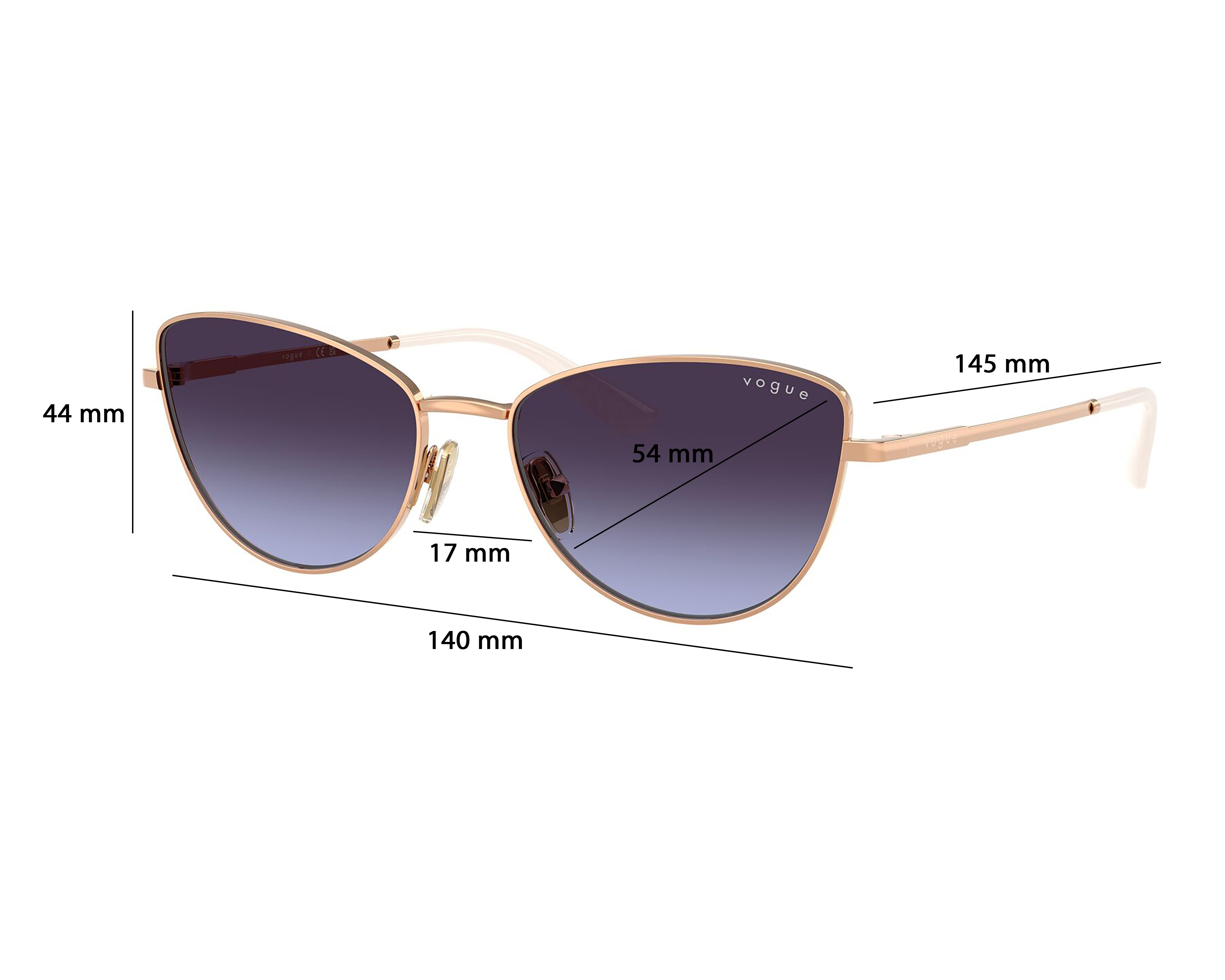 Foto 8 pulgar | Foto 7 | Lentes de Sol para Mujer Vogue Cat Eye Oro Rosa