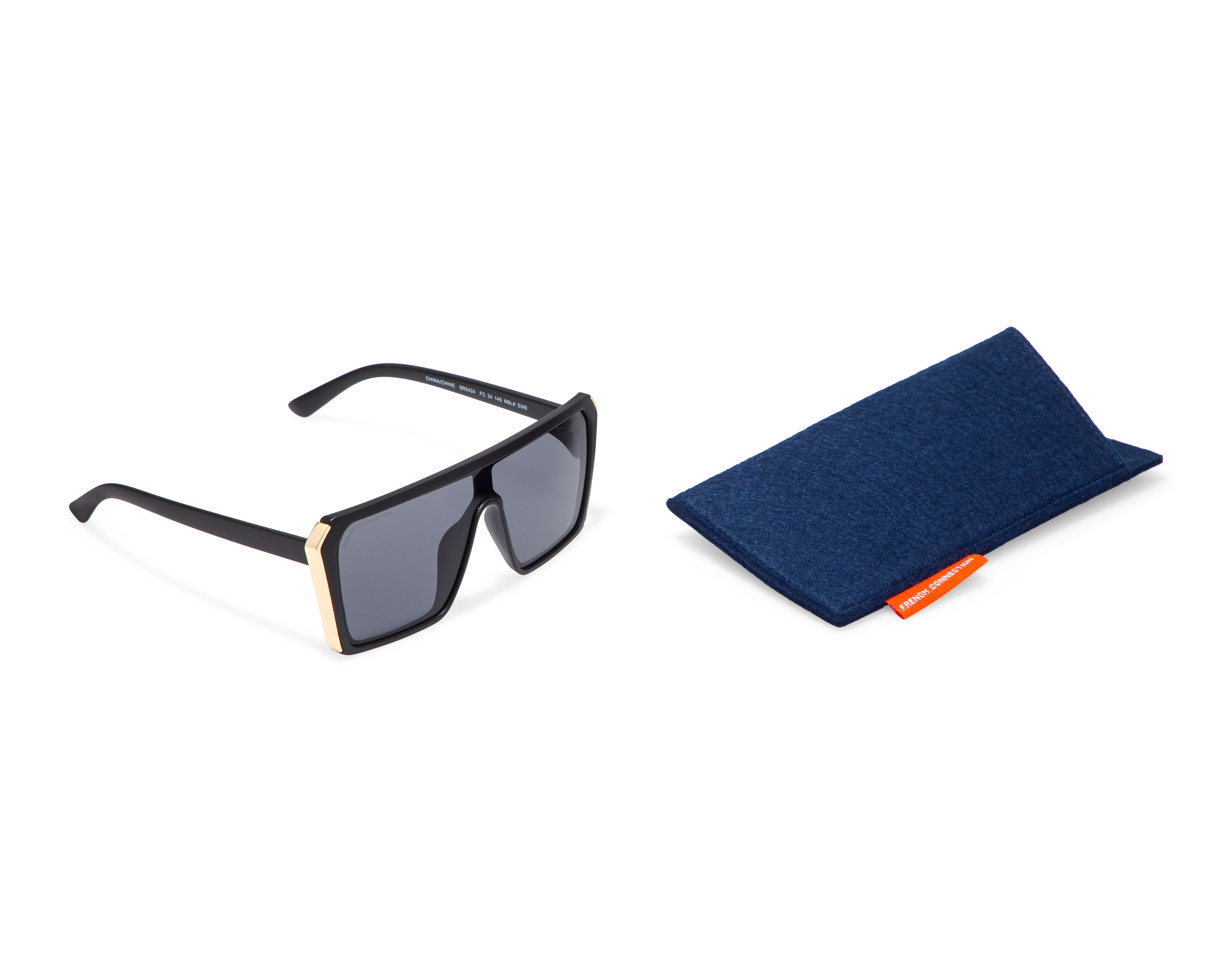 Foto 5 | Foto 5 | Lentes de Sol para Mujer French Connection Shield FC 24 145 MBLK Negros