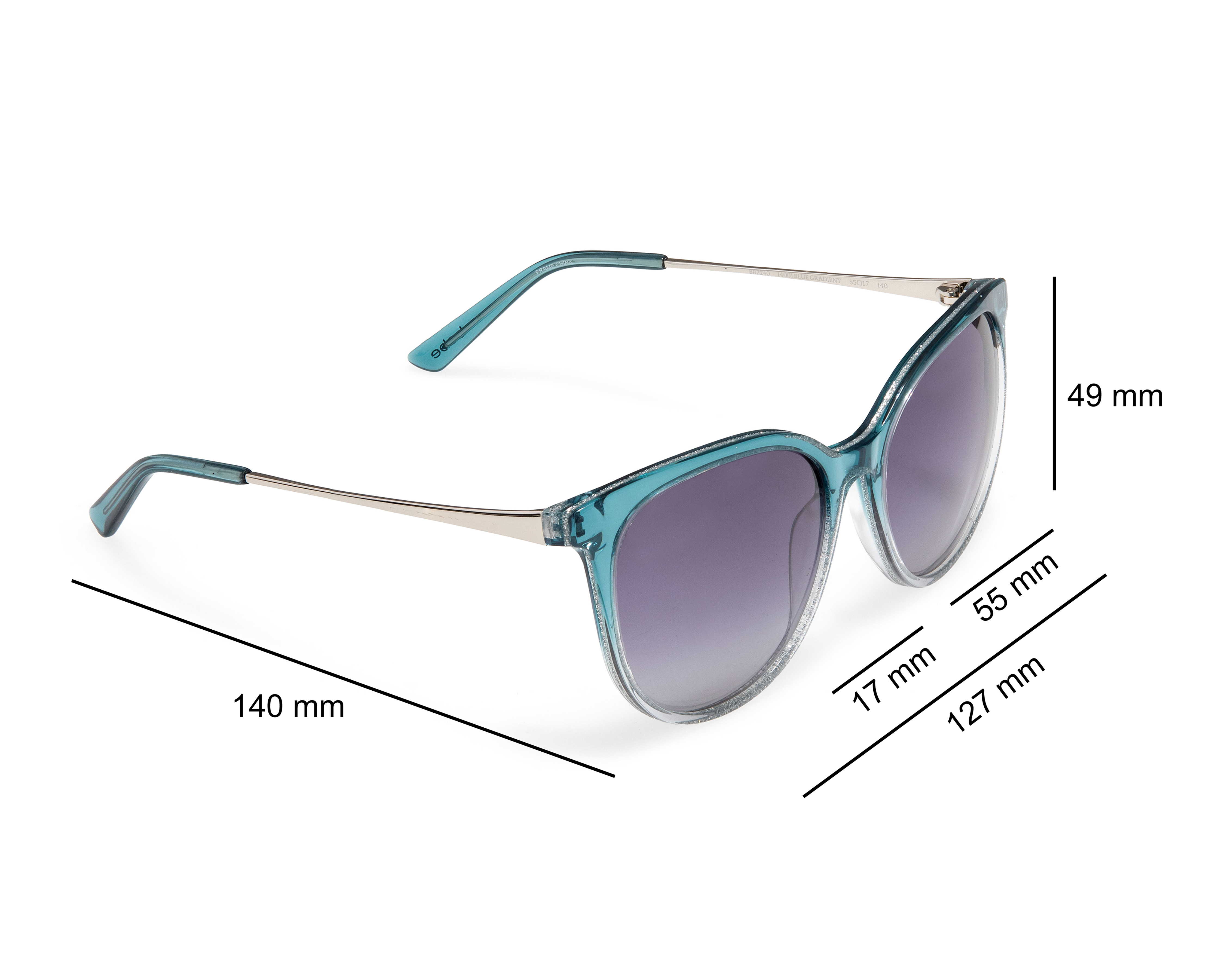 Foto 7 | Foto 7 | Lentes de Sol para Mujer Bebe Cat Eye BB7240-5517-400 Azules