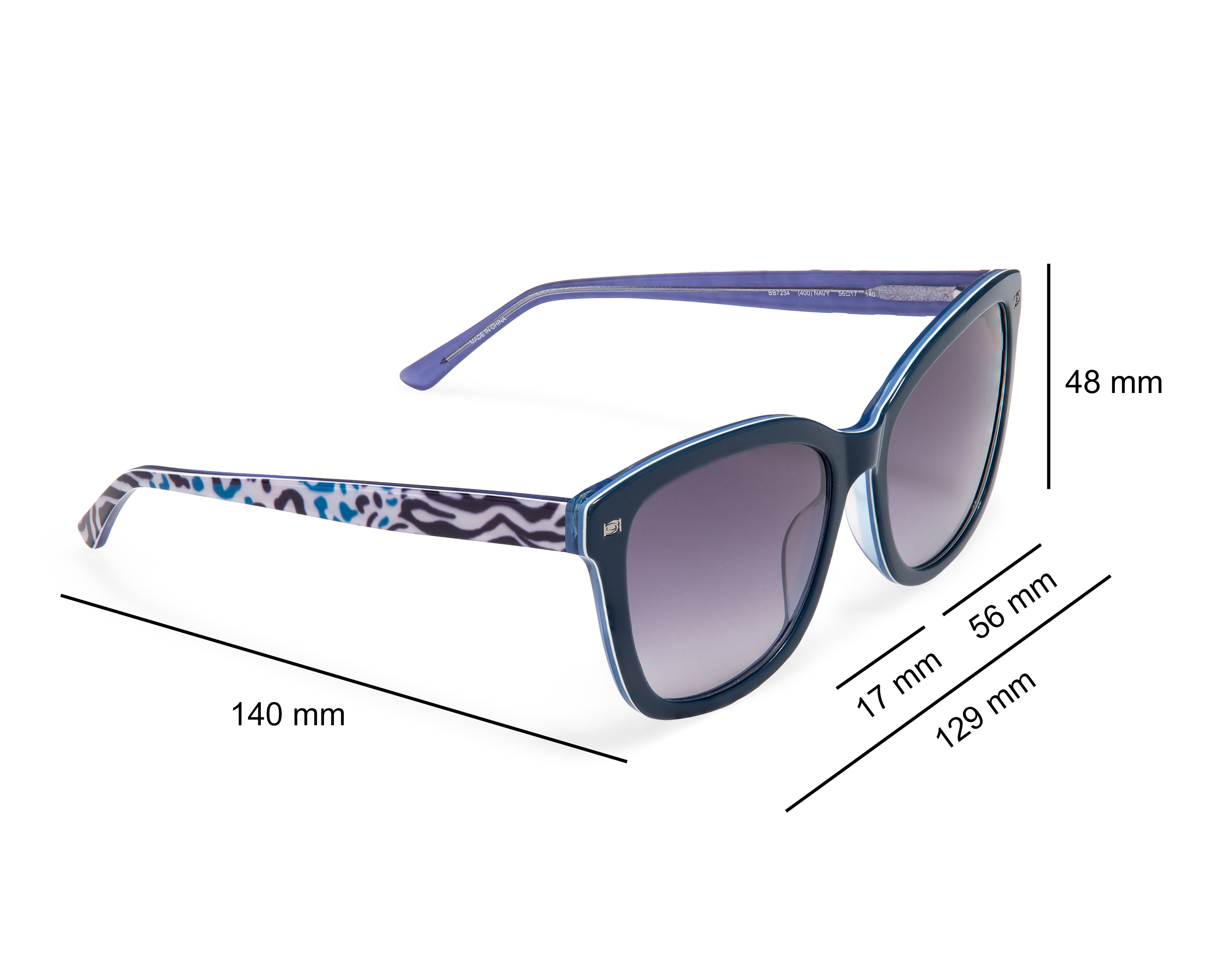 Foto 8 pulgar | Foto 7 | Lentes de Sol para Mujer Bebe Rectangulares Azules