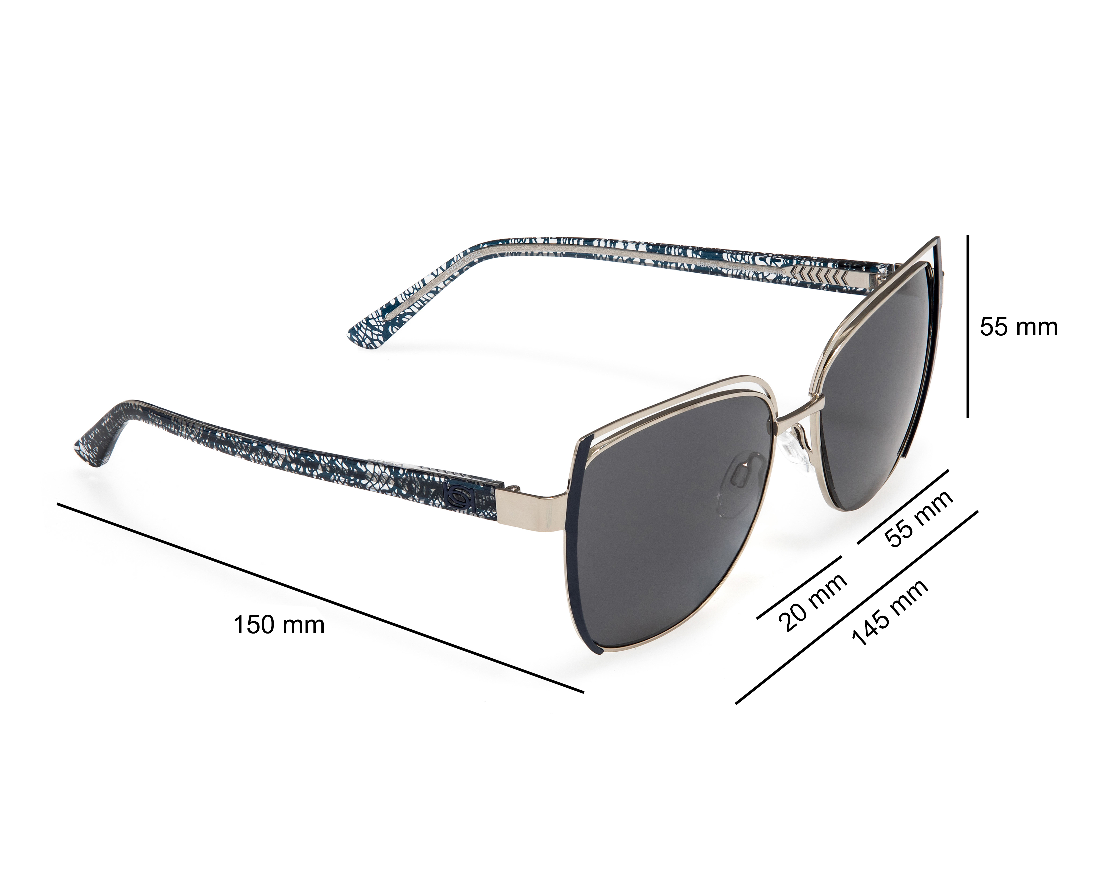 Foto 7 | Foto 7 | Lentes de Sol para Mujer Bebe Cuadrados BB7249-5716-040 Azul