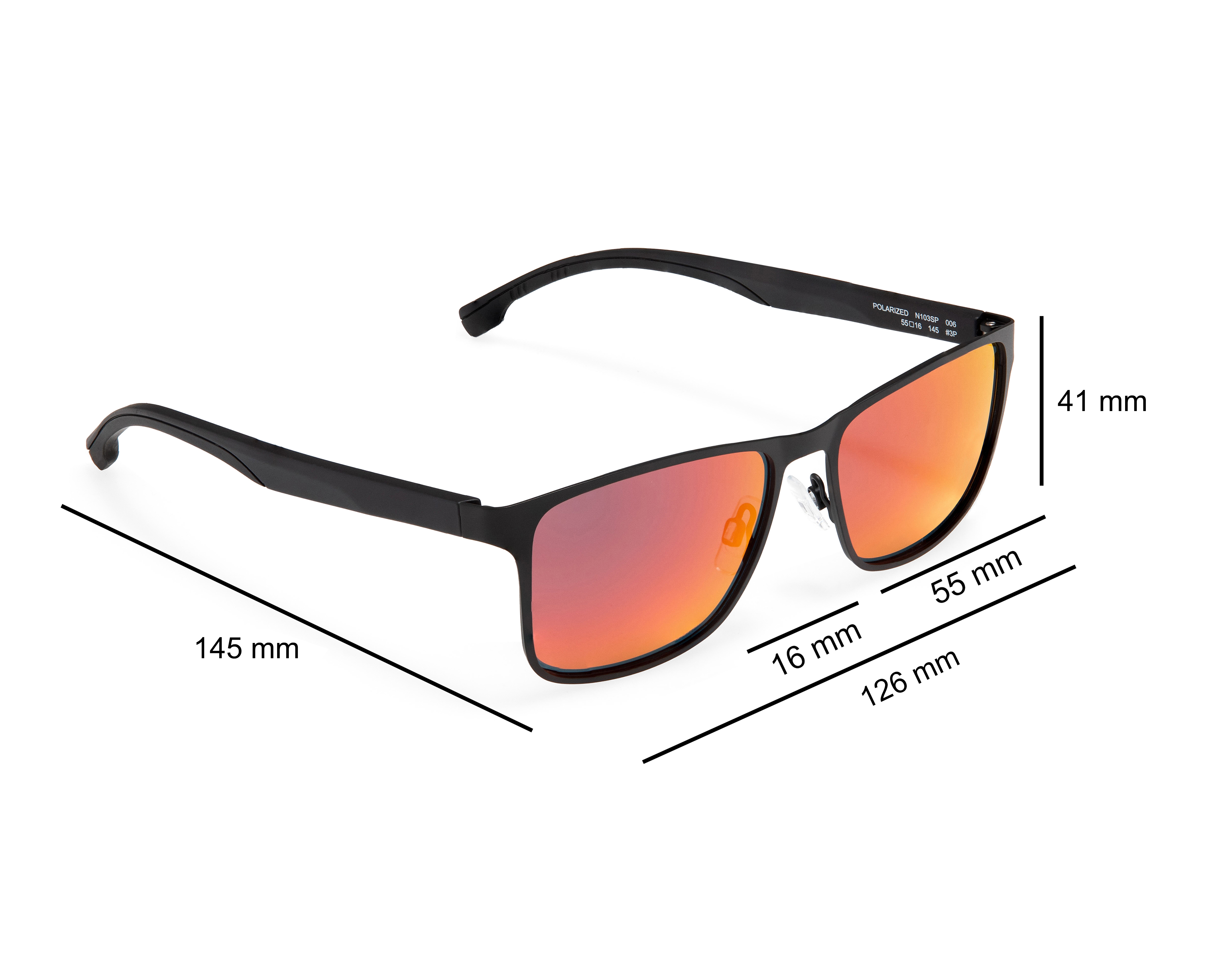 Foto 7 pulgar | Foto 6 | Lentes de Sol para Hombre Nautica Rectangulares Negros