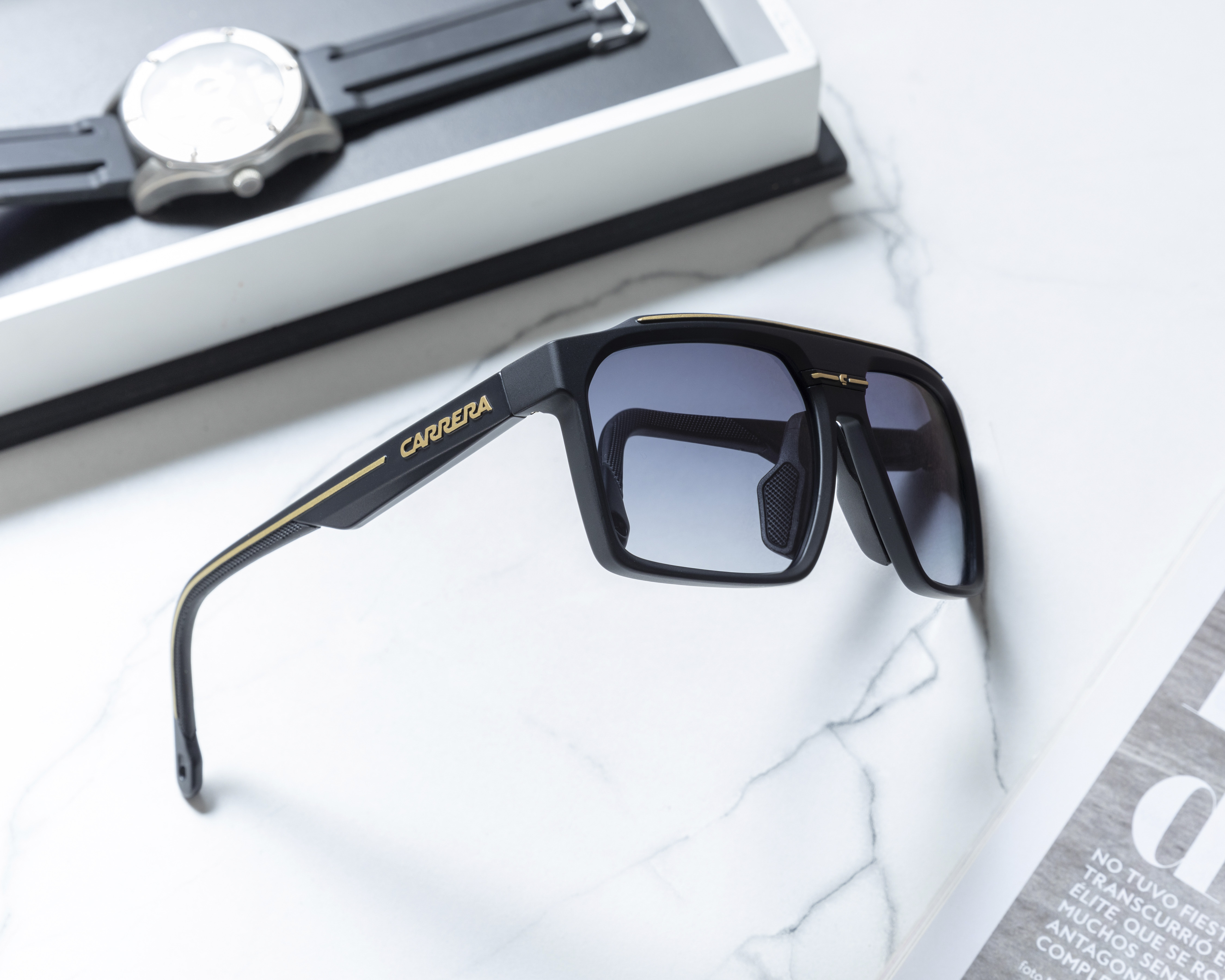 Foto 7 pulgar | Foto 6 | Lentes de Sol para Hombre Carrera Cuadrados Sport Negros
