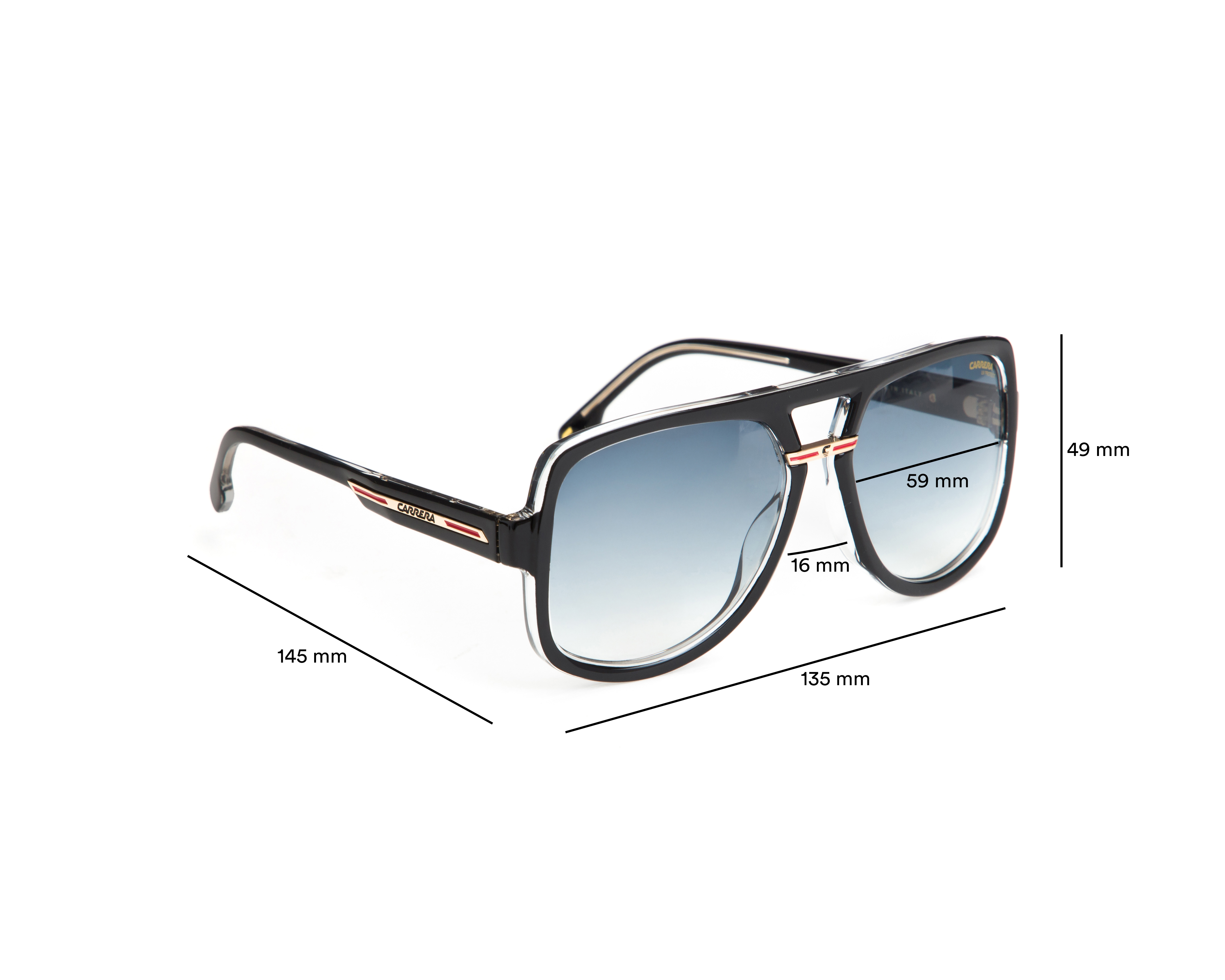Foto 8 pulgar | Foto 7 | Lentes de Sol para Hombre Carrera Cuadradas Victory C10/s Negros