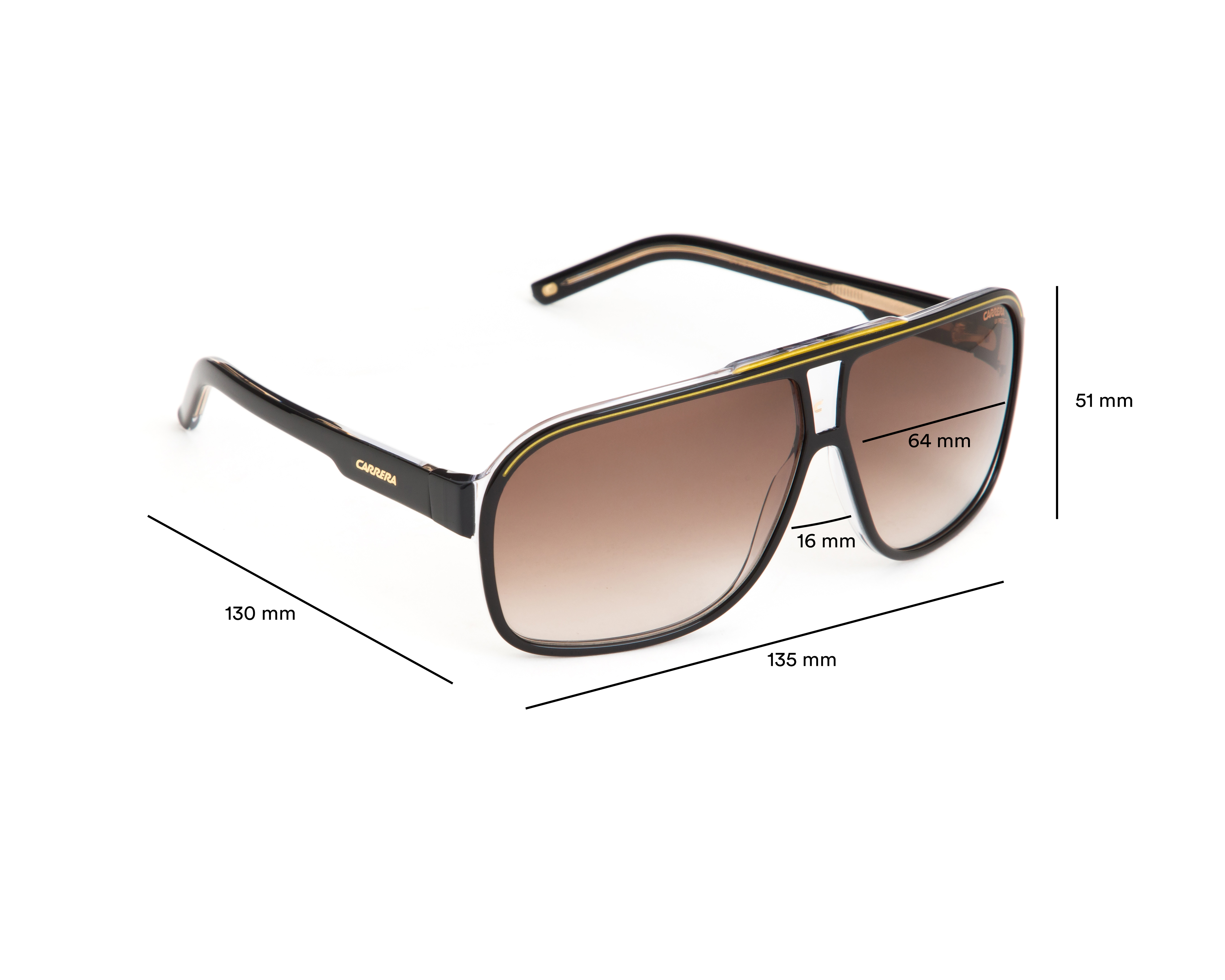 Foto 7 | Foto 7 | Lentes de Sol para Hombre Carrera Cuadradas Grand Prix Negros